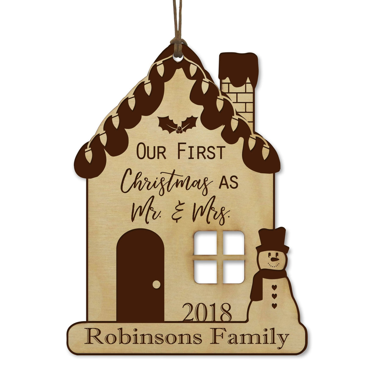 Personalized First Christmas House Ornaments - LifeSong Milestones