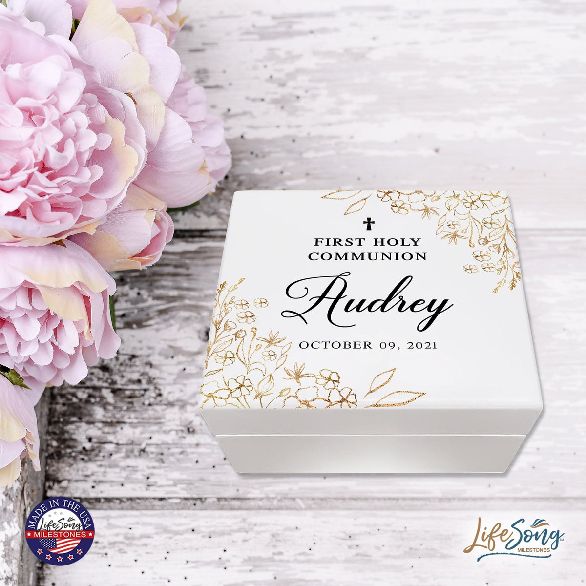 Lifesong Milestones Jewelry Keepsake Box with inset mirror for Girls