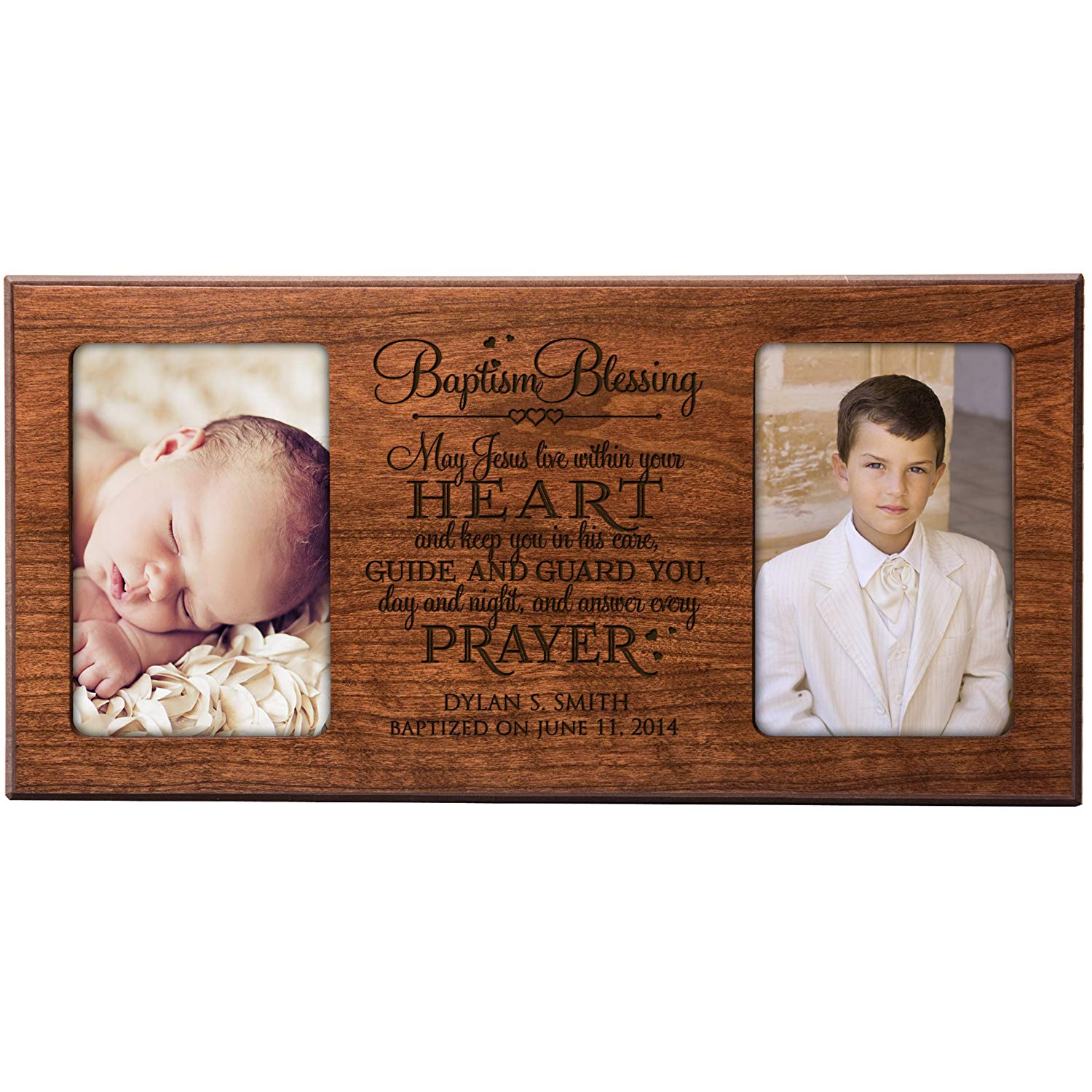 Personalized First Communion Photo Frame Gift "Baptism Blessing" - LifeSong Milestones