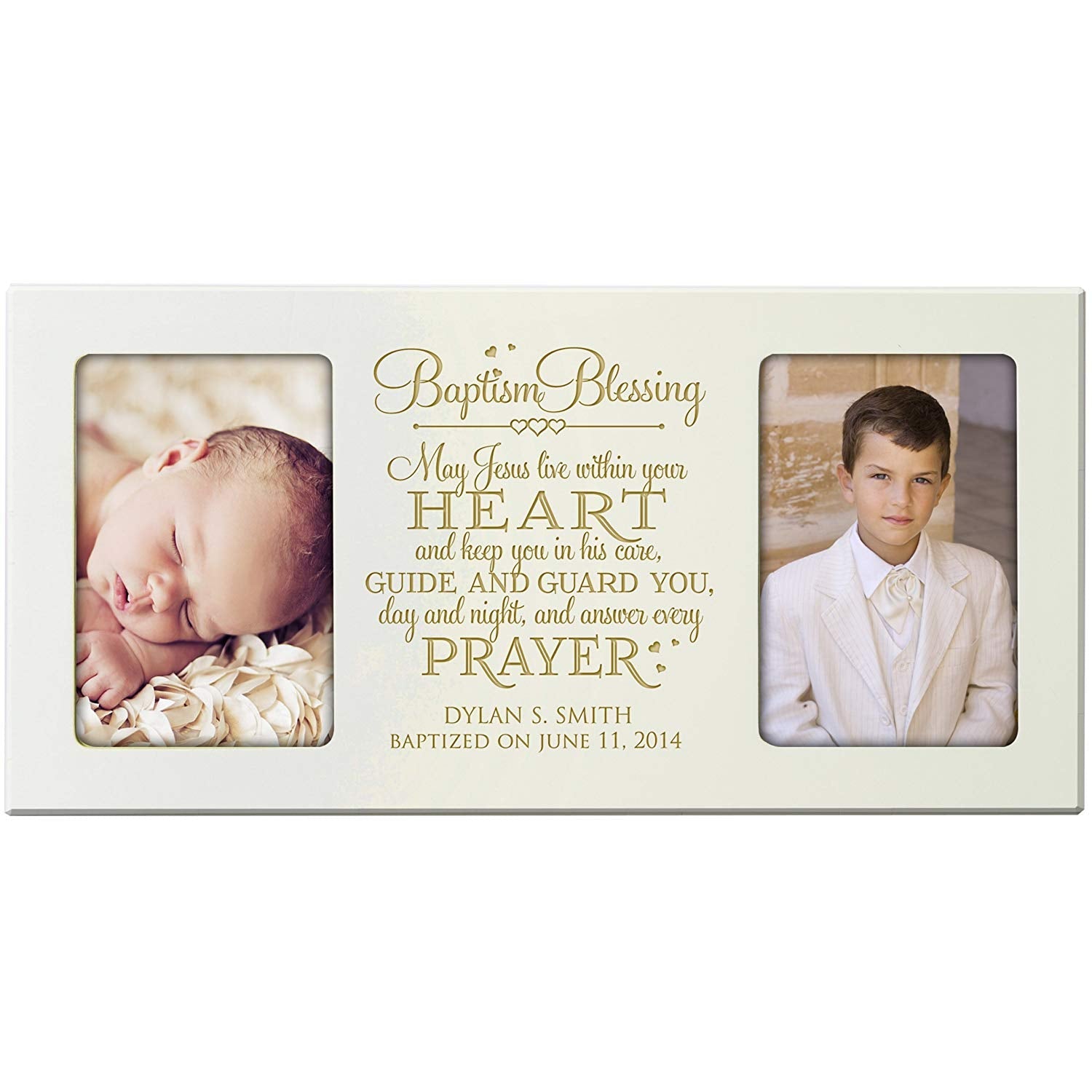 Personalized First Communion Photo Frame Gift "Baptism Blessing" - LifeSong Milestones