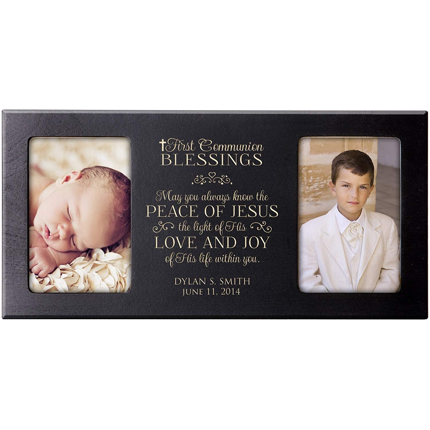 Personalized First Communion Photo Frame Gift "Communion Blessings" - LifeSong Milestones