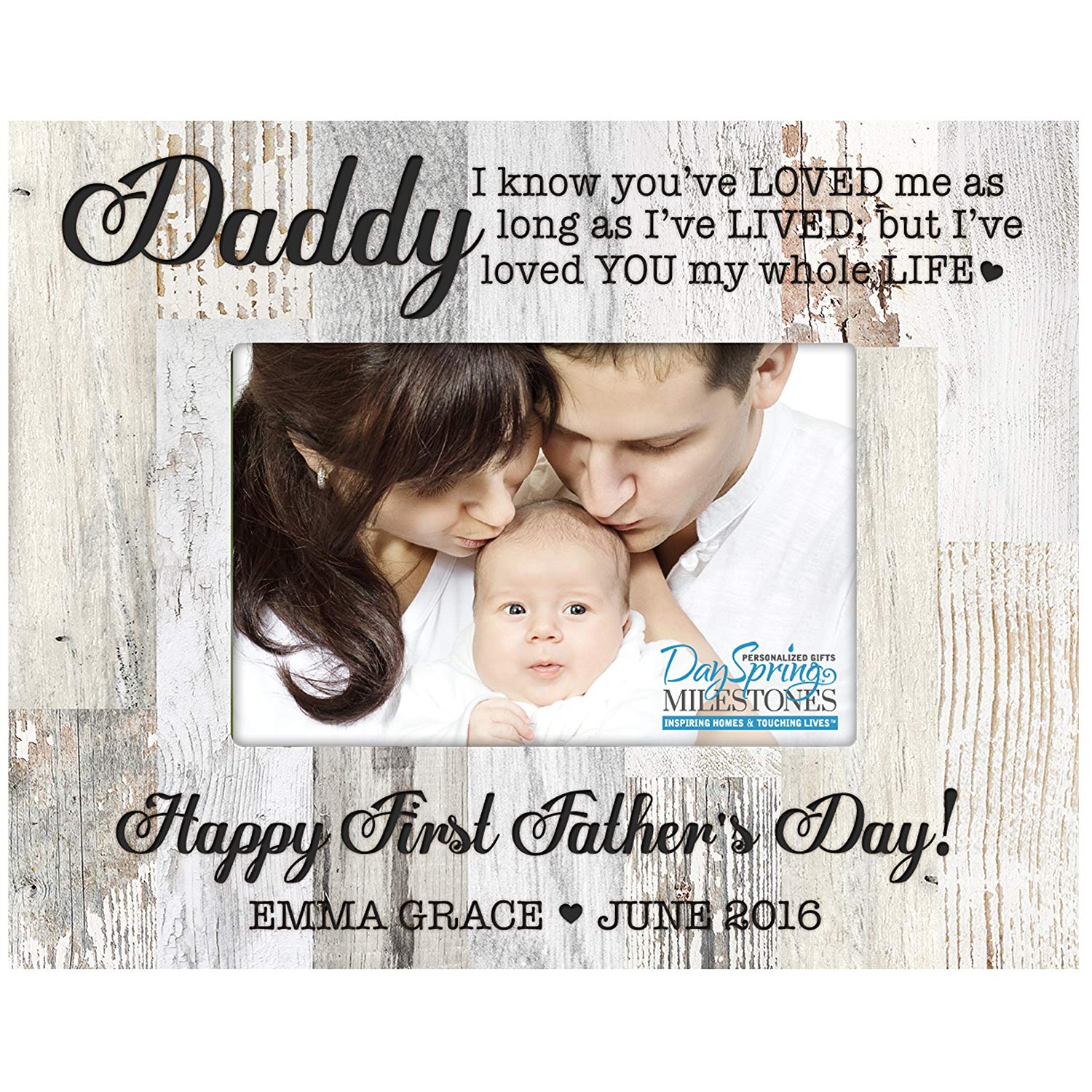 Personalized First Father's Day Photo Frame Gift - You Love Me - LifeSong Milestones