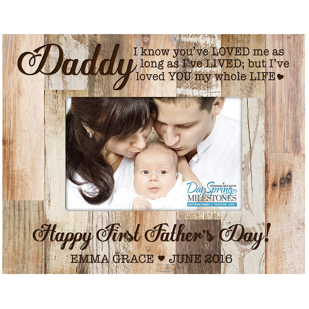 Personalized First Father's Day Photo Frame Gift - You Love Me - LifeSong Milestones