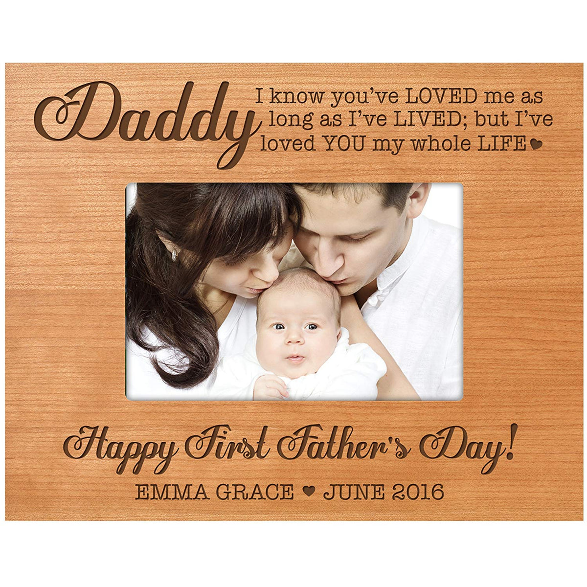 Personalized First Father&#39;s Day Photo Frame Gift - You Love Me - LifeSong Milestones