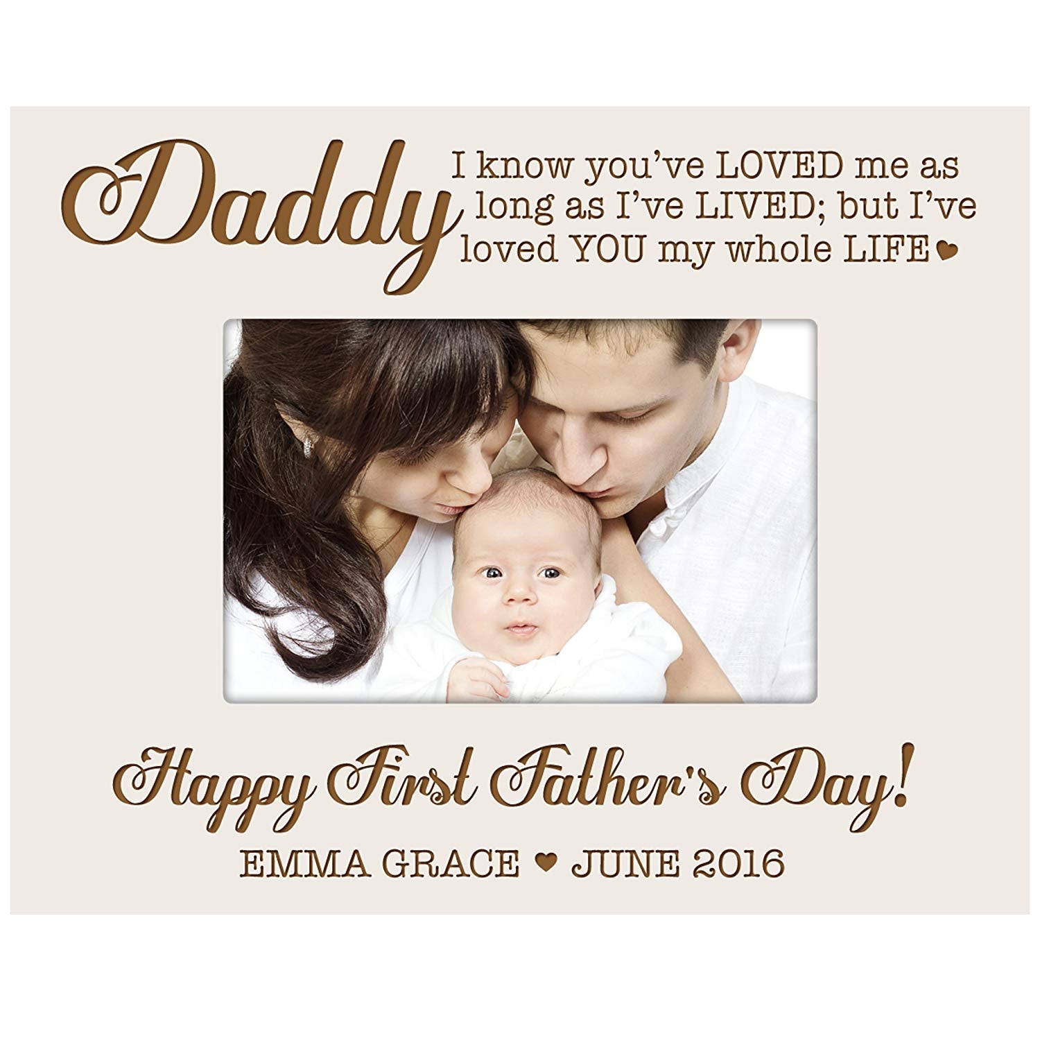 Personalized First Father's Day Photo Frame Gift - You Love Me - LifeSong Milestones