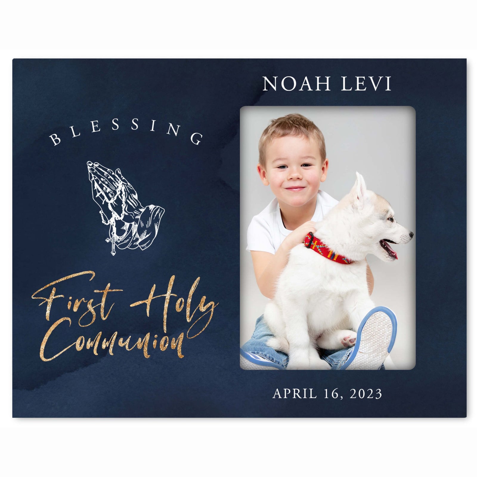 Personalized First Holy Communion Wooden Picture Frame - LifeSong Milestones