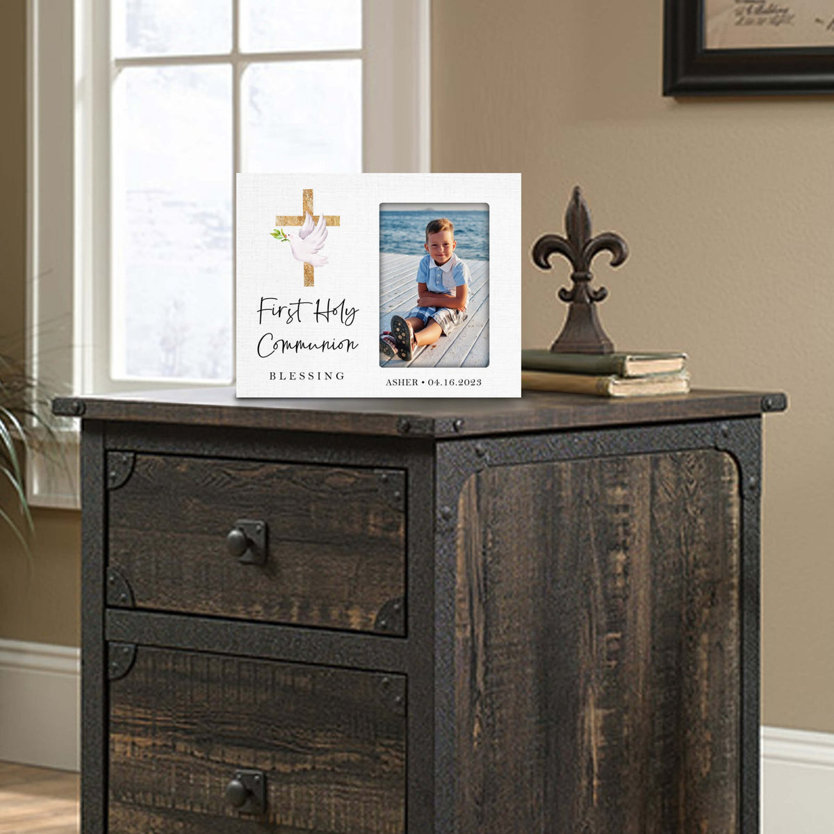 Personalized First Holy Communion Wooden Picture Frame - LifeSong Milestones