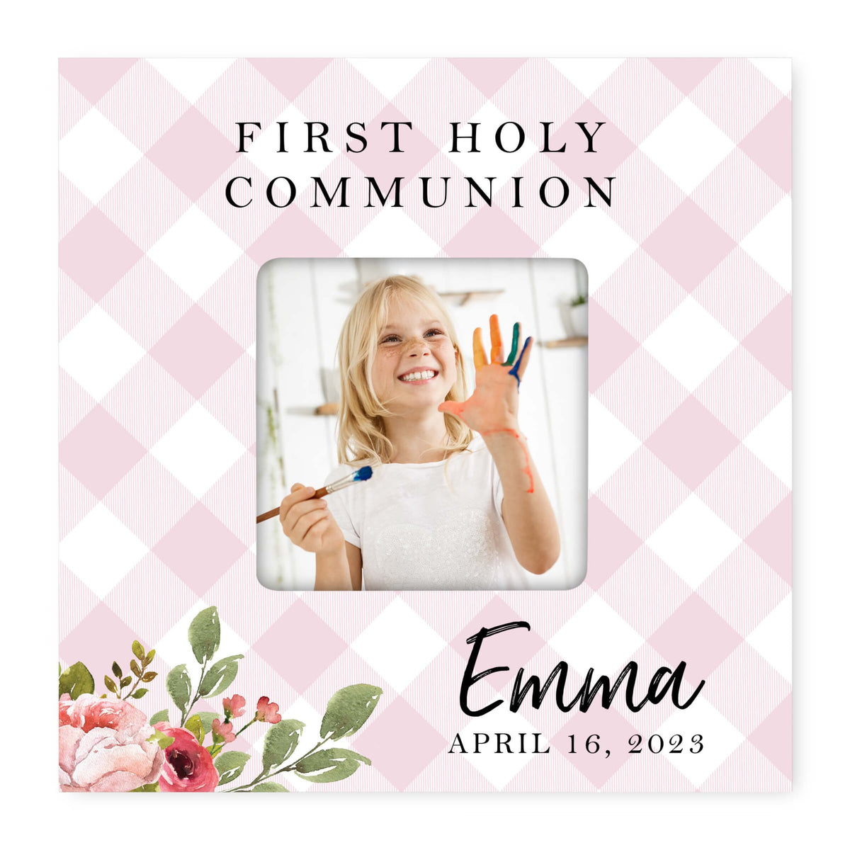 Personalized First Holy Communion Wooden Picture Frame - LifeSong Milestones