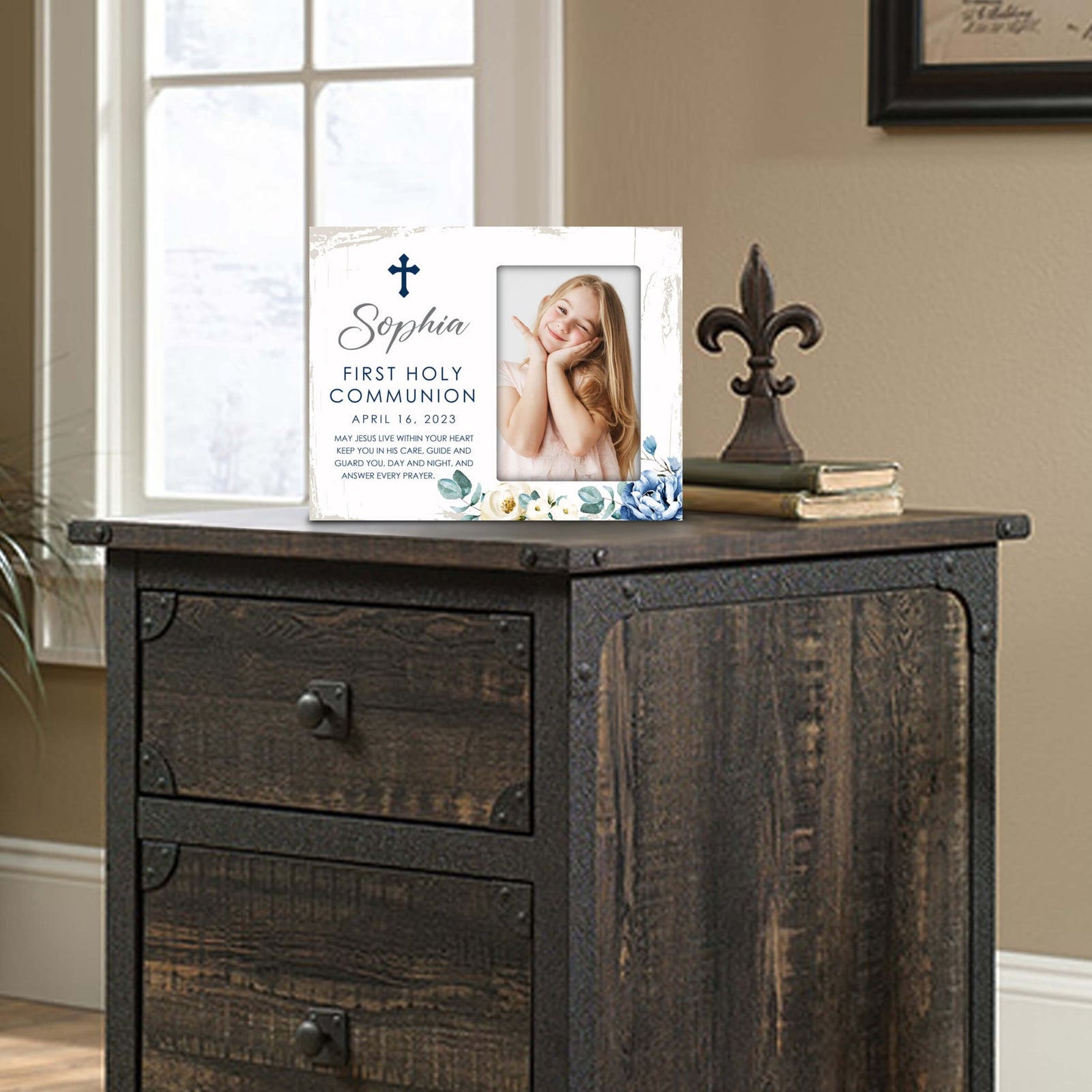 Personalized First Holy Communion Wooden Picture Frame - LifeSong Milestones