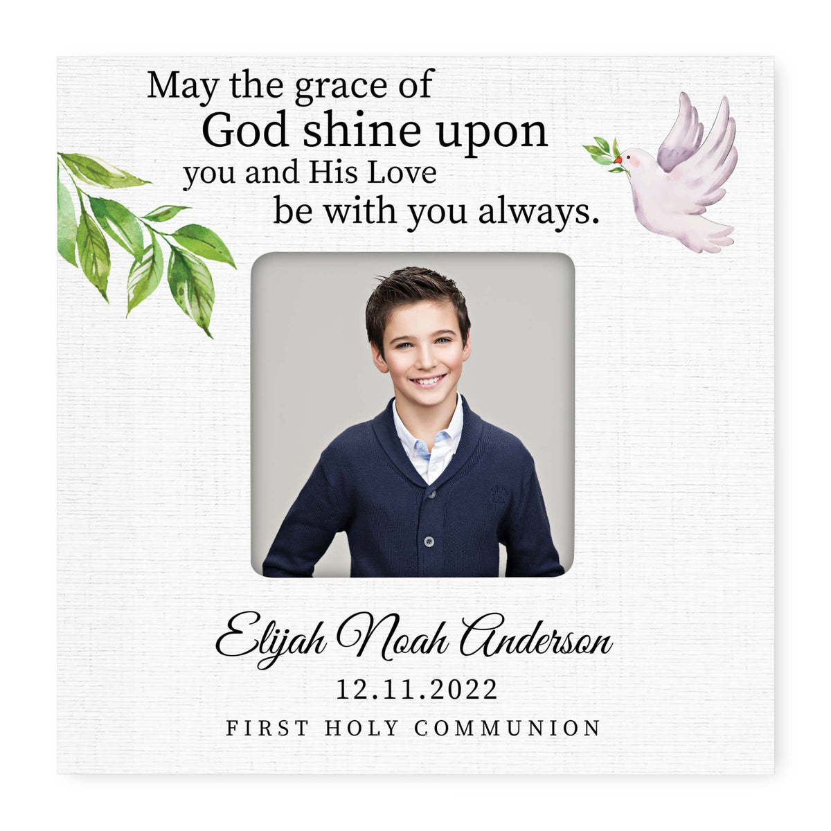 Personalized First Holy Communion Wooden Picture Frame - LifeSong Milestones