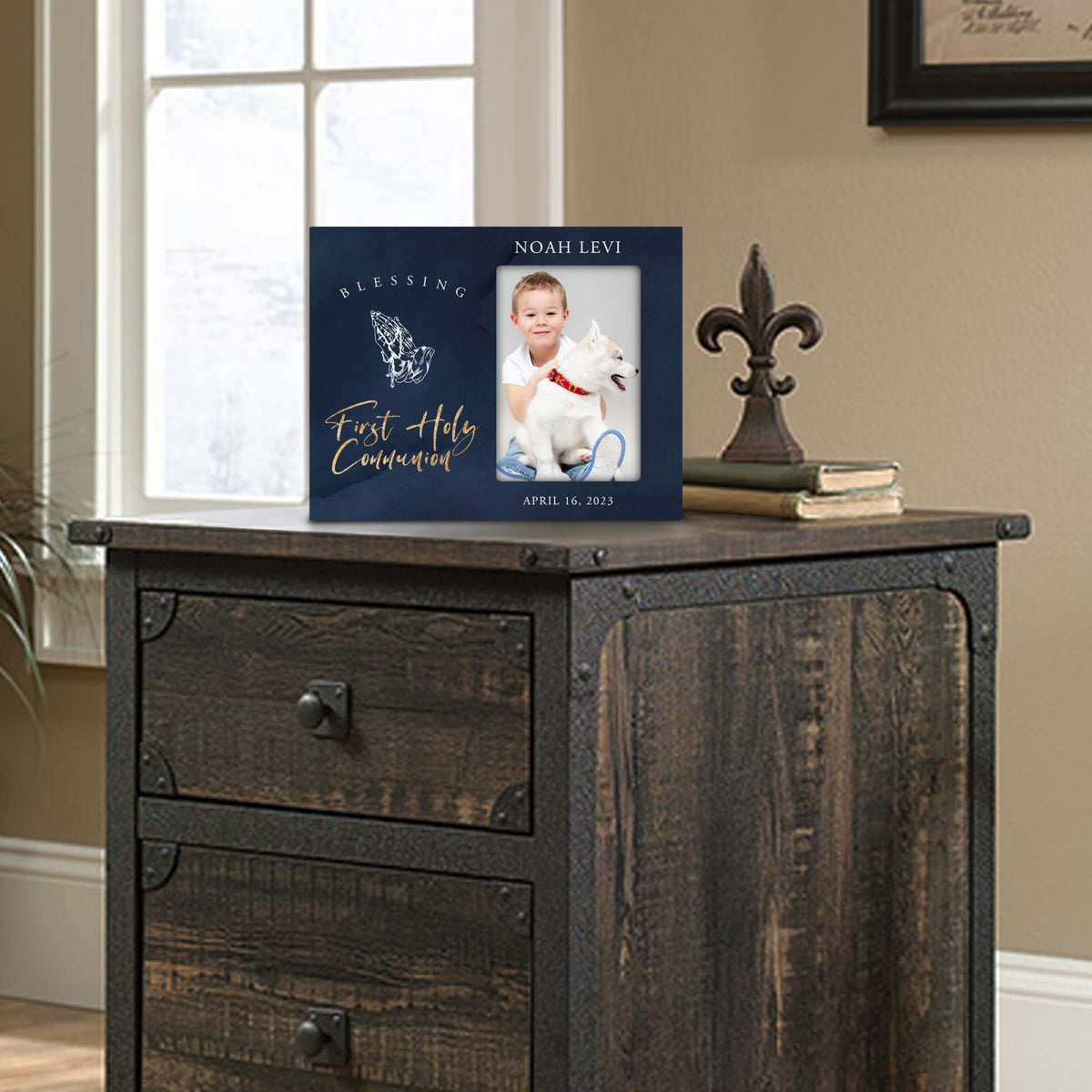 Personalized First Holy Communion Wooden Picture Frame - LifeSong Milestones