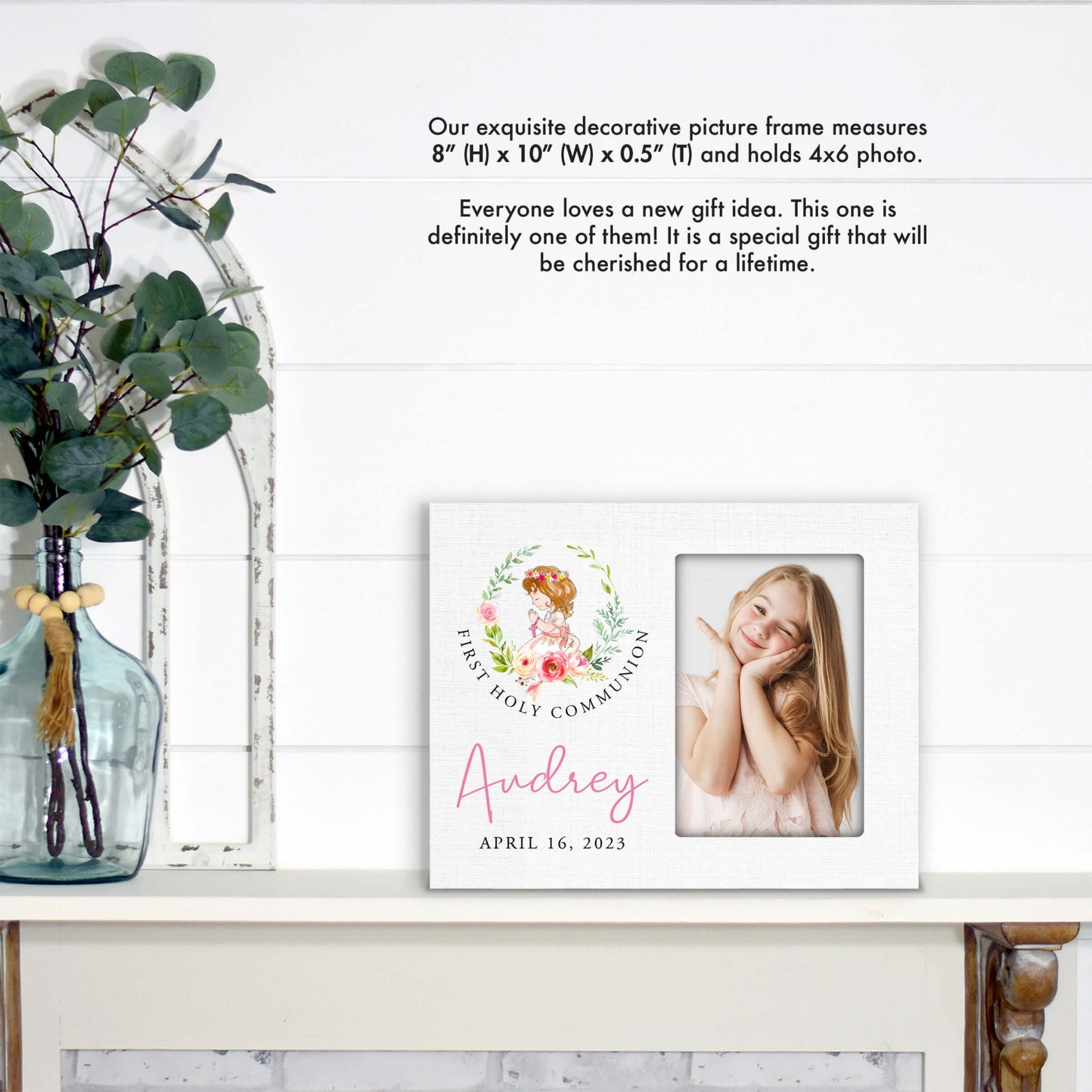 Personalized First Holy Communion Wooden Picture Frame - LifeSong Milestones