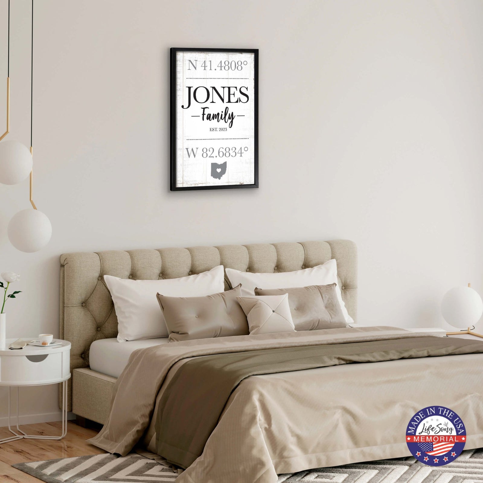 Personalized Framed Shadow Box for Family Home Décor - Jones Family - LifeSong Milestones