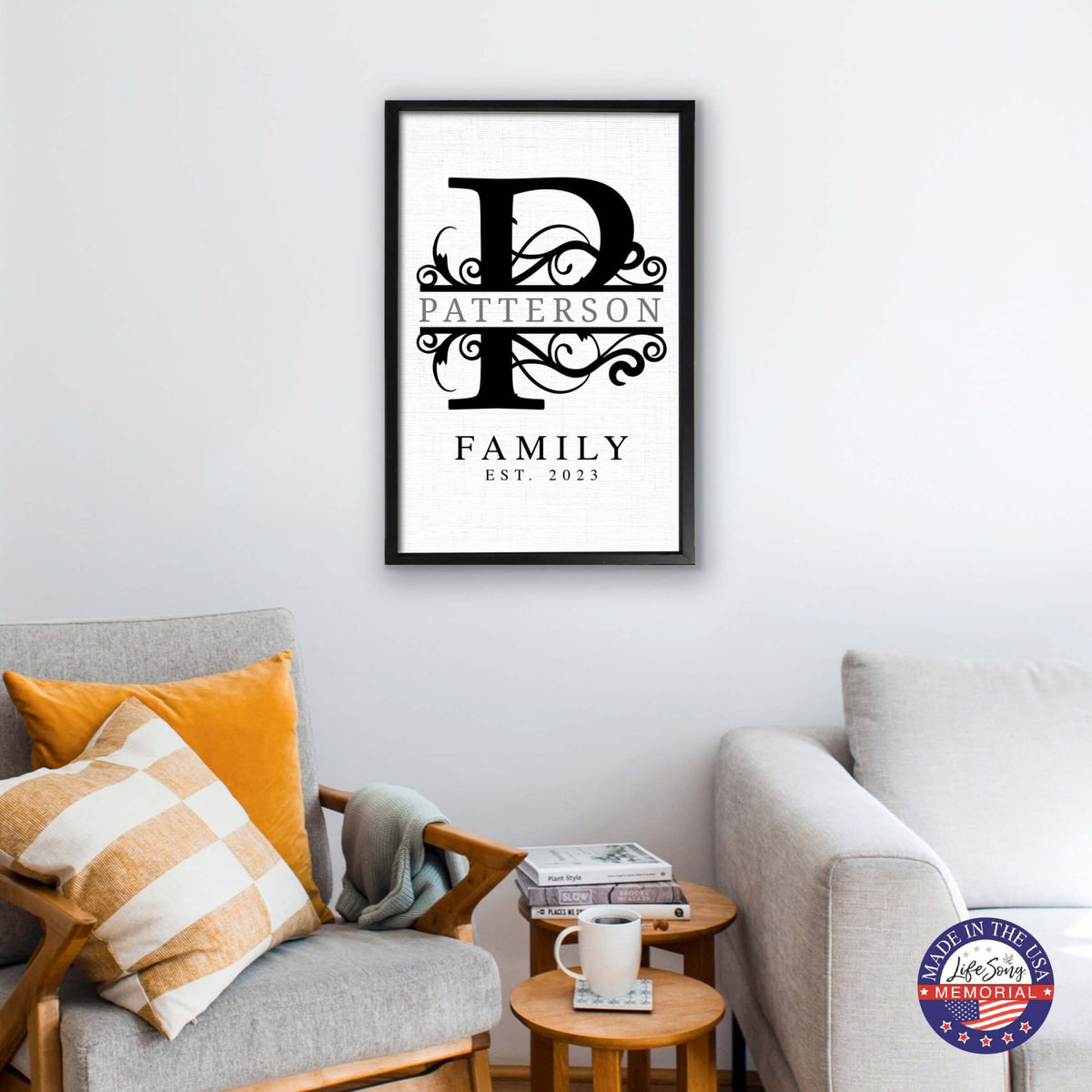 Personalized Framed Shadow Box for Family Home Décor - Patterson Family - LifeSong Milestones