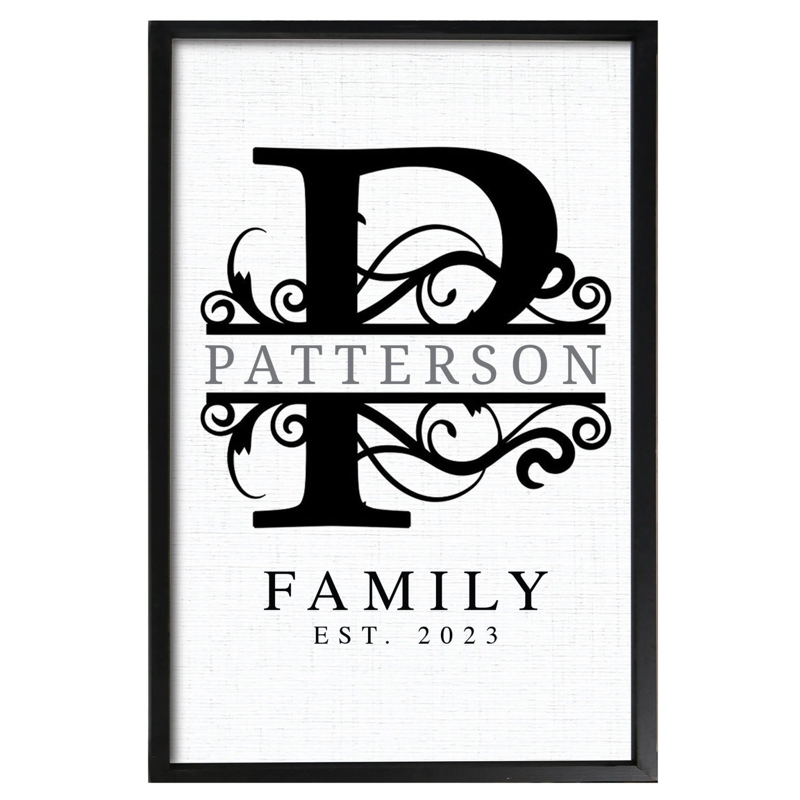 Personalized Framed Shadow Box for Family Home Décor - Patterson Family - LifeSong Milestones