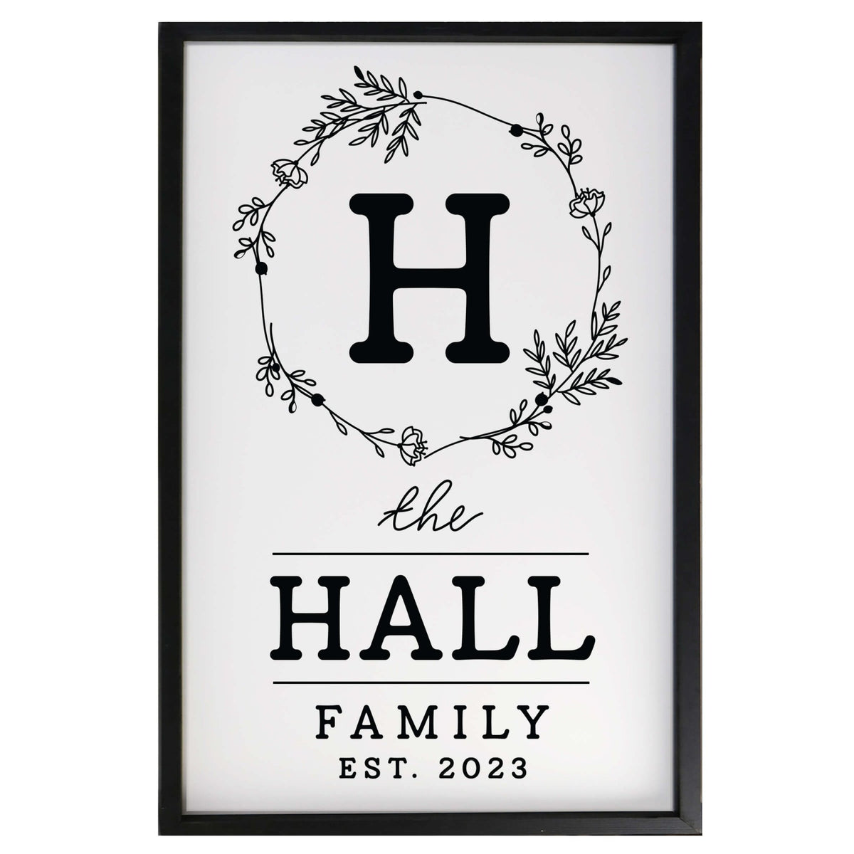 Personalized Framed Shadow Box for Family Home Décor - The Hall Family - LifeSong Milestones