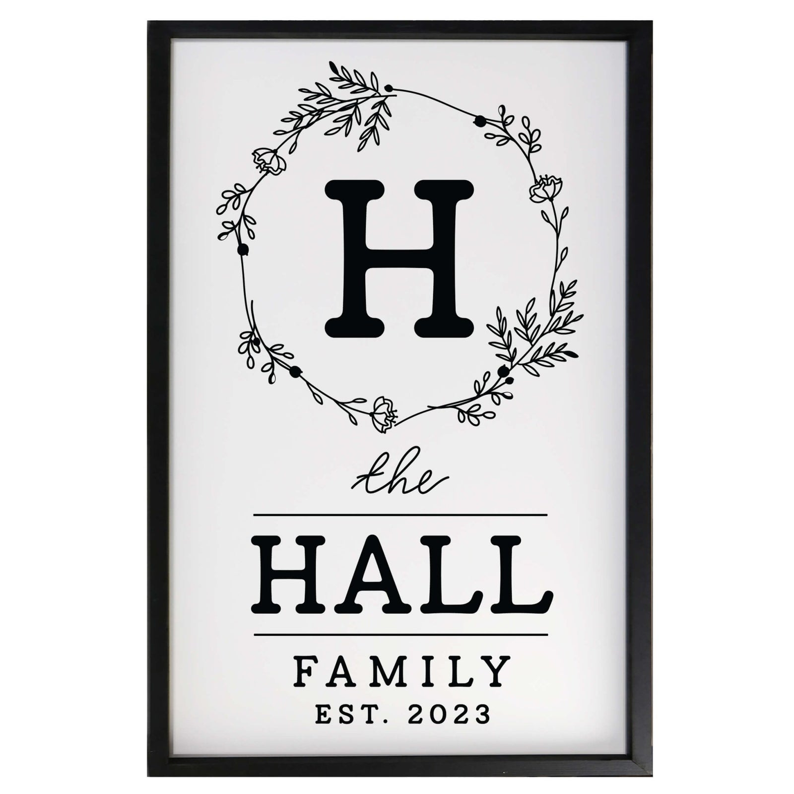 Personalized Framed Shadow Box for Family Home Décor - The Hall Family - LifeSong Milestones