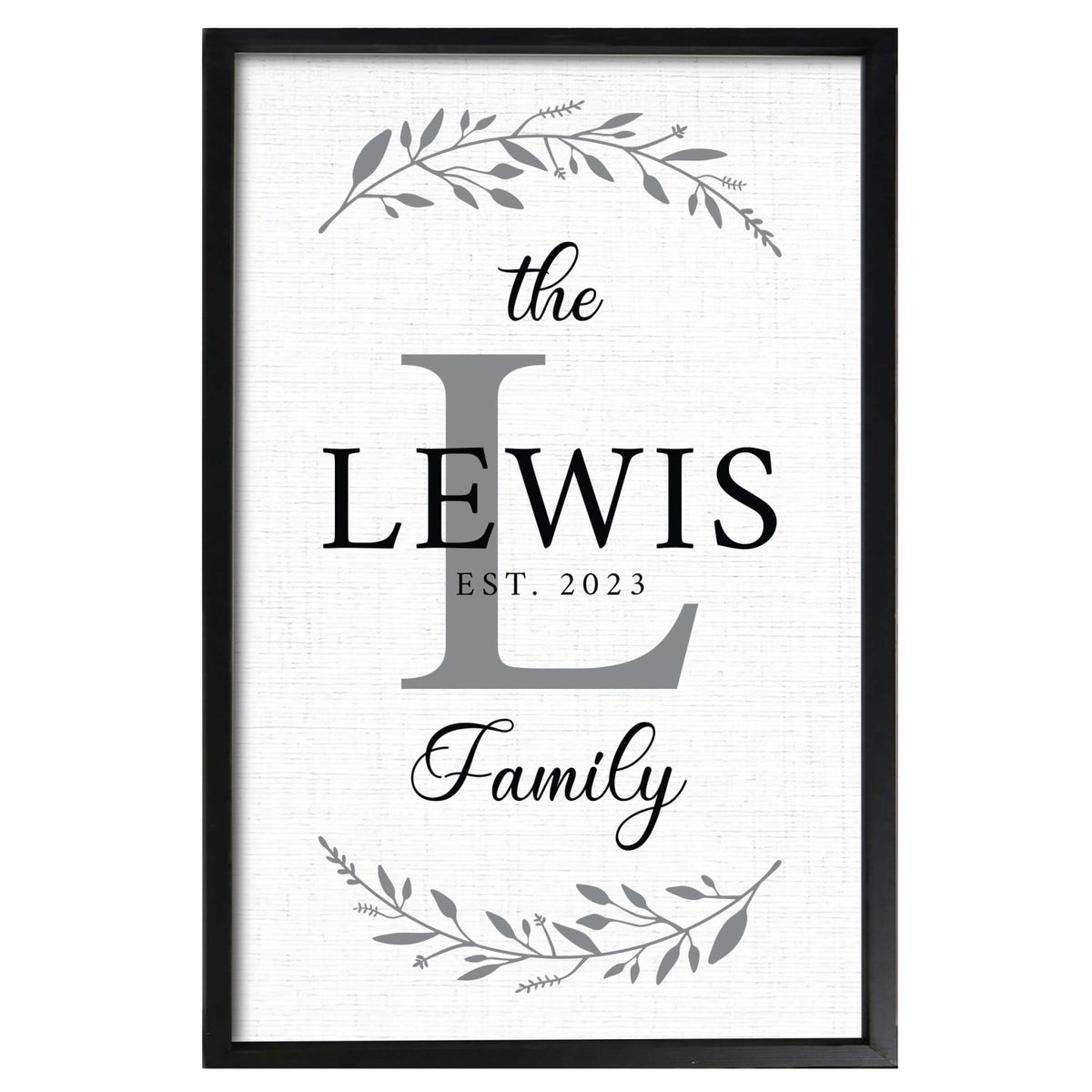 Personalized Framed Shadow Box for Family Home Décor - The Lewis Family - LifeSong Milestones