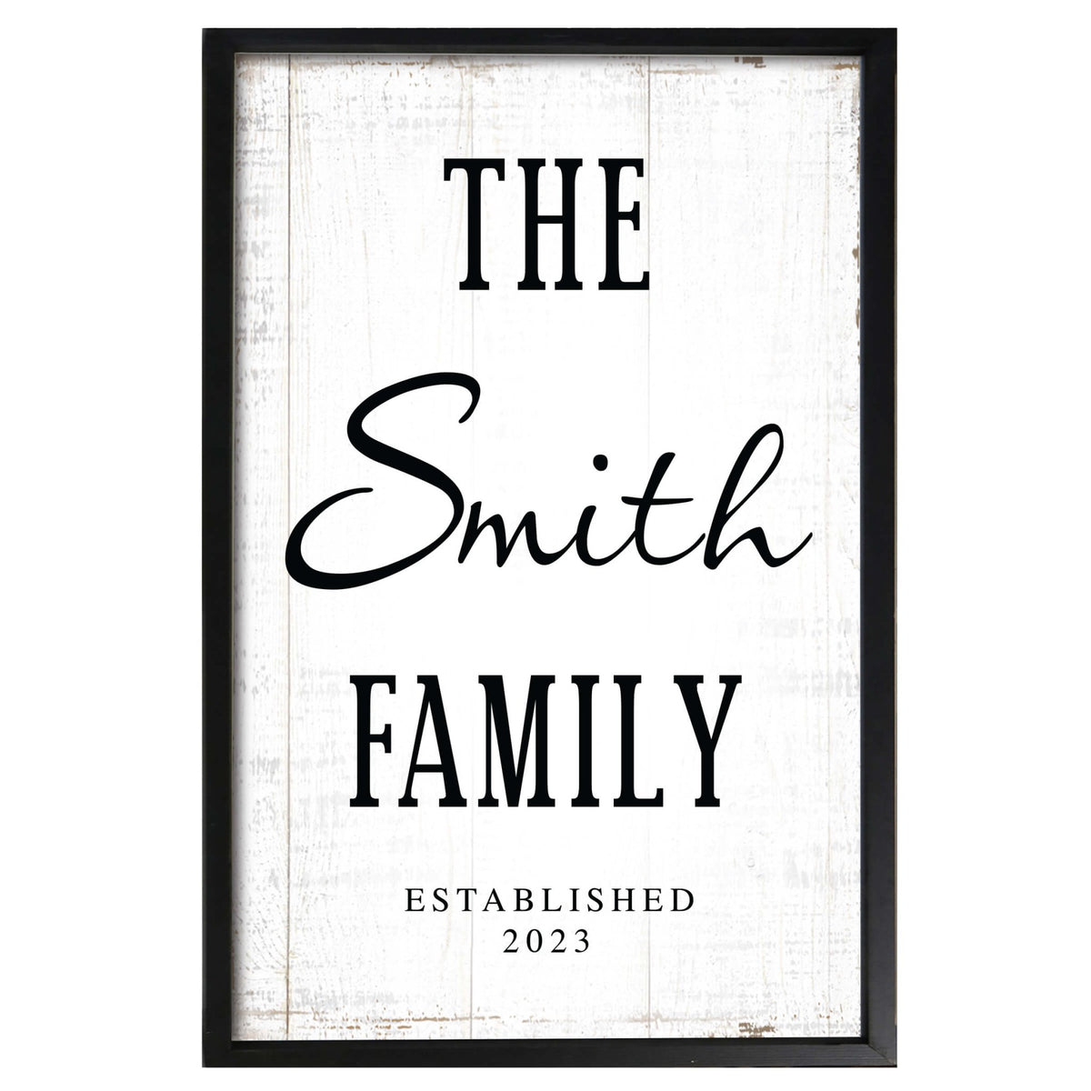 Personalized Framed Shadow Box for Family Home Décor - The Smith Family - LifeSong Milestones