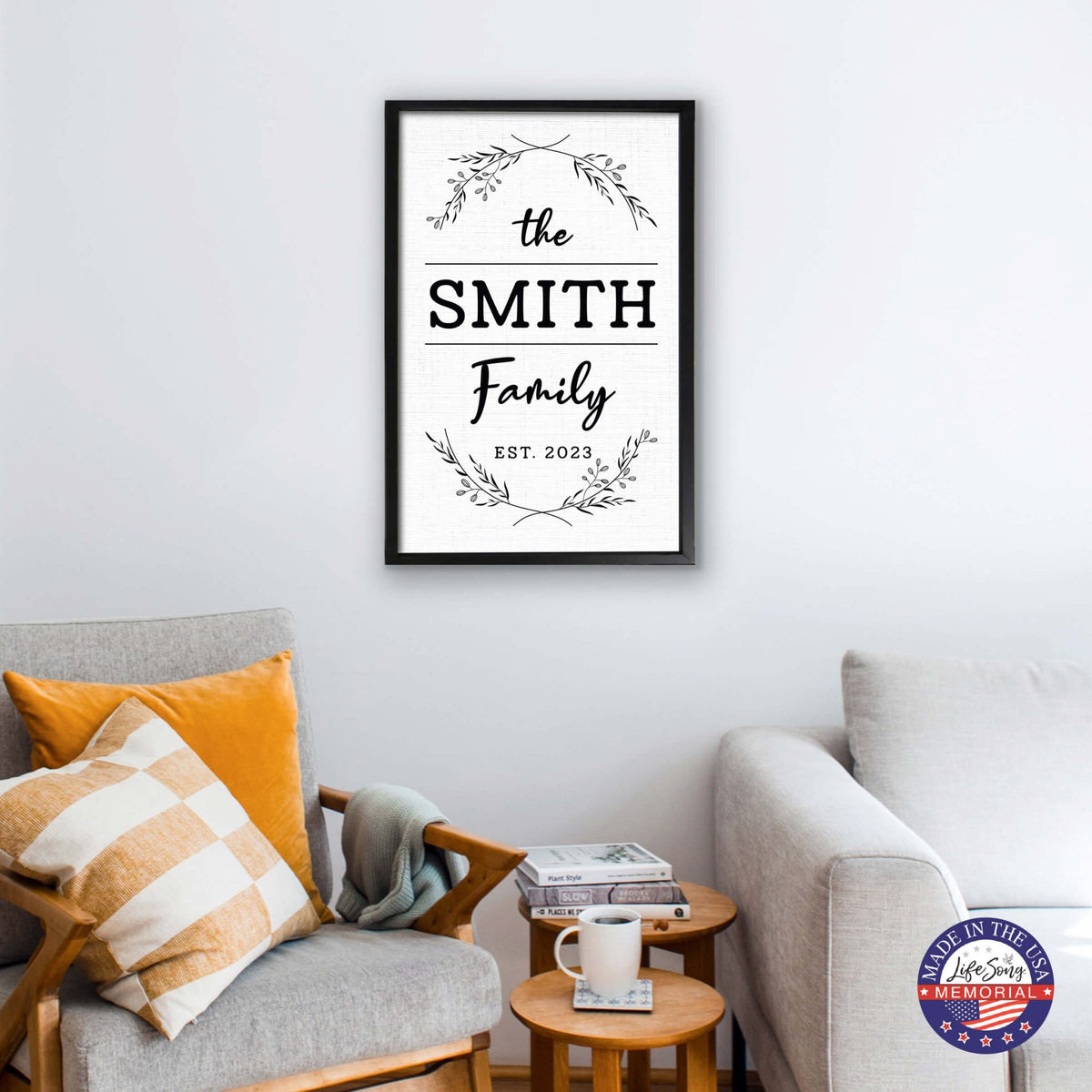 Personalized Framed Shadow Box for Family Home Décor - The Smith Family - LifeSong Milestones