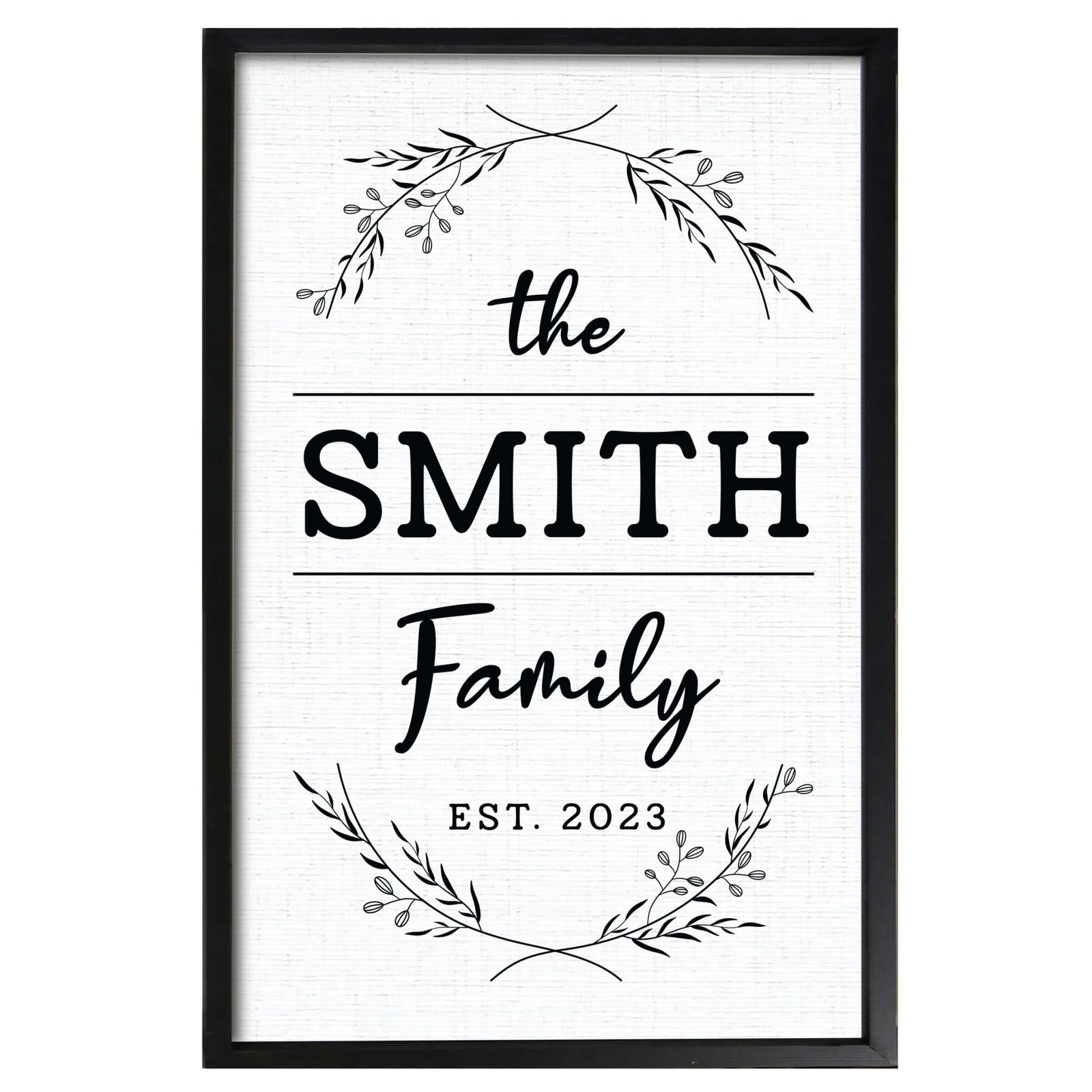 Personalized Framed Shadow Box for Family Home Décor - The Smith Family - LifeSong Milestones