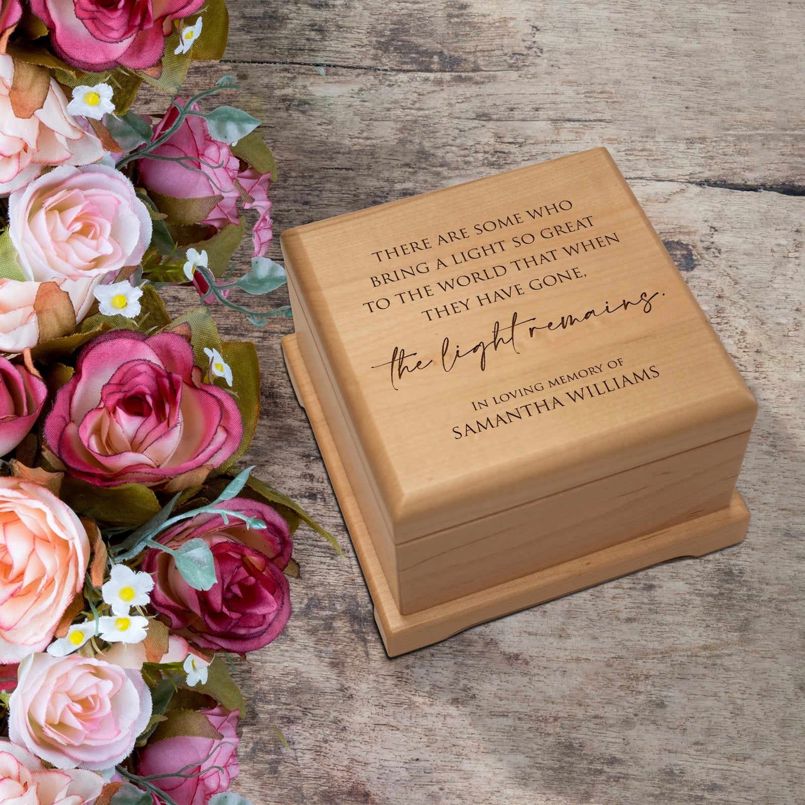 Personalized Funeral Cremation Keepsake Urn For Human Ashes - There Are Some Who Bring Light - LifeSong Milestones