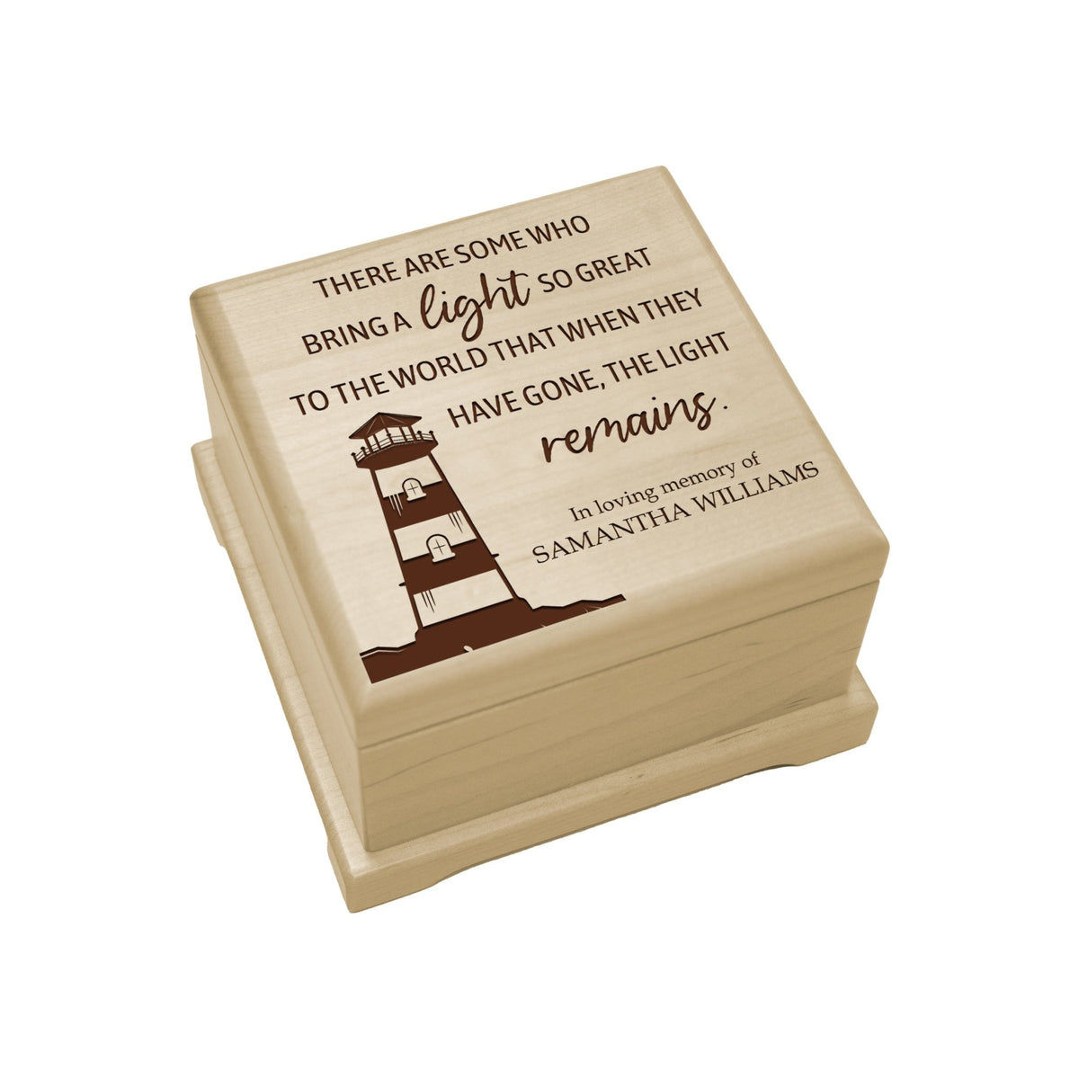 Personalized Funeral Cremation Keepsake Urn For Human Ashes - There Are Some Who Bring Light - LifeSong Milestones