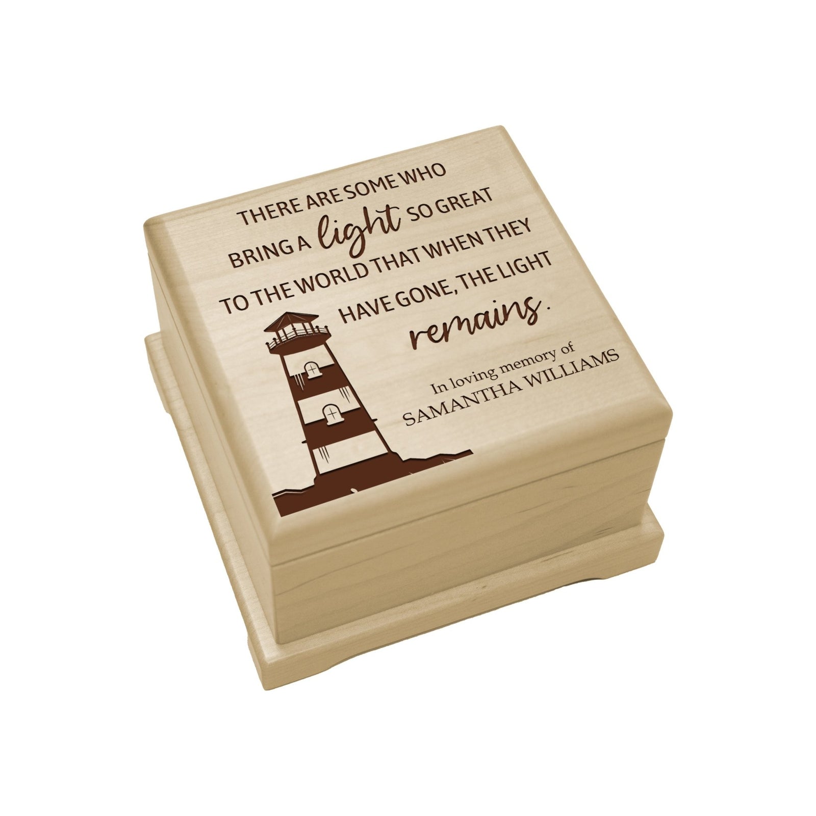 Personalized Funeral Cremation Keepsake Urn For Human Ashes - There Are Some Who Bring Light - LifeSong Milestones
