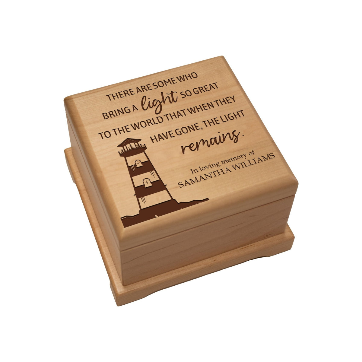 Personalized Funeral Cremation Keepsake Urn For Human Ashes - There Are Some Who Bring Light - LifeSong Milestones