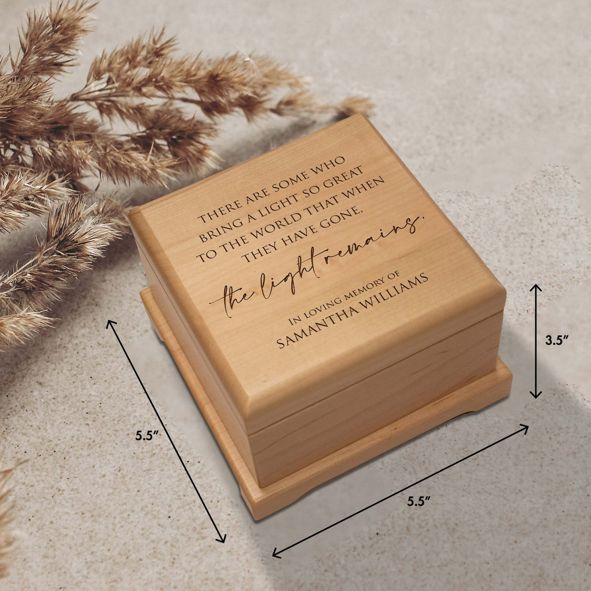 Personalized Funeral Cremation Keepsake Urn For Human Ashes - There Are Some Who Bring Light - LifeSong Milestones