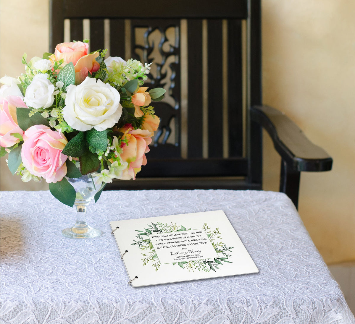 Personalized Funeral Service Guest Book 8.5x11 Those Who We Love - LifeSong Milestones