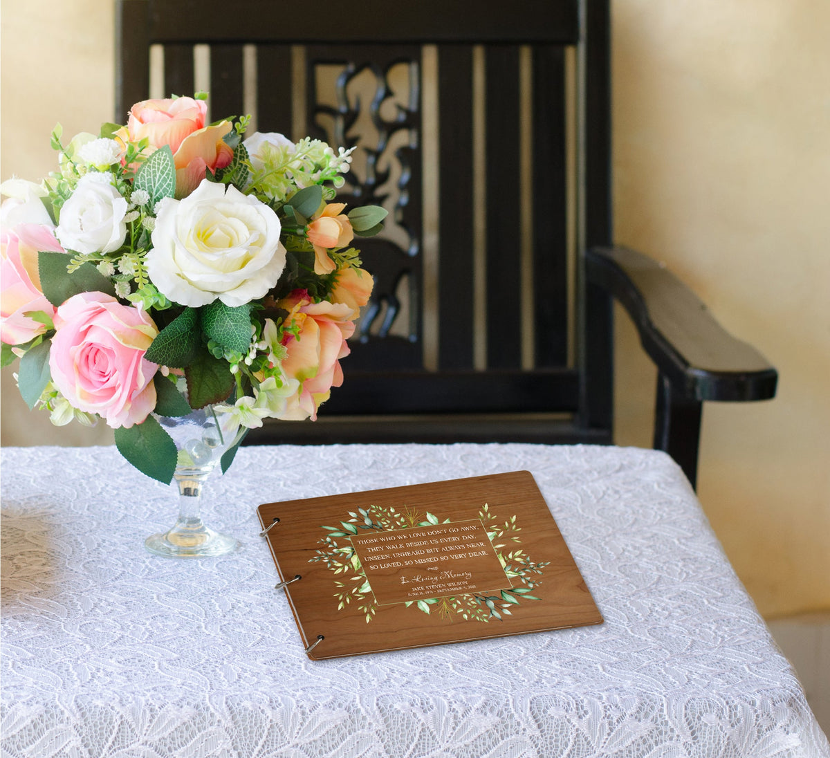 Personalized Funeral Service Guest Book 8.5x11 Those Who We Love - LifeSong Milestones