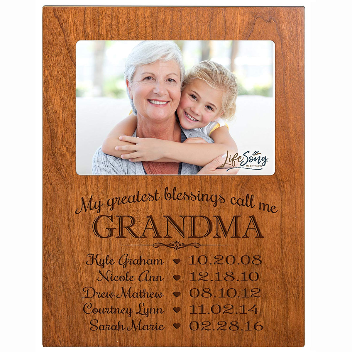 Personalized Gift for Grandma Picture Frame - Grandma - LifeSong Milestones