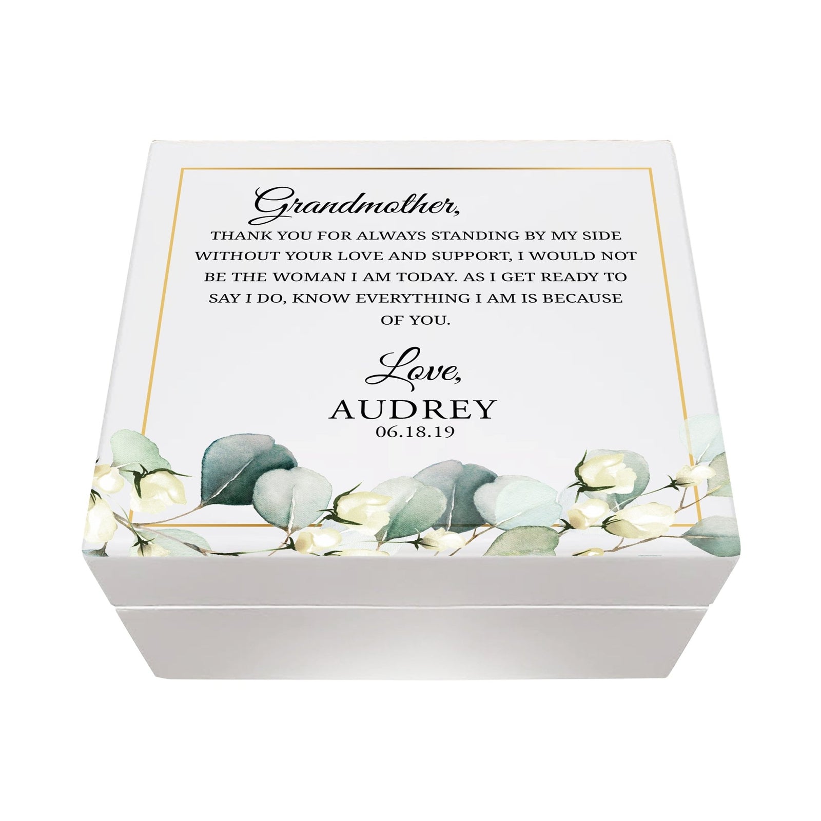 Personalized Gift For Grandmother’s White Keepsake Box - LifeSong Milestones
