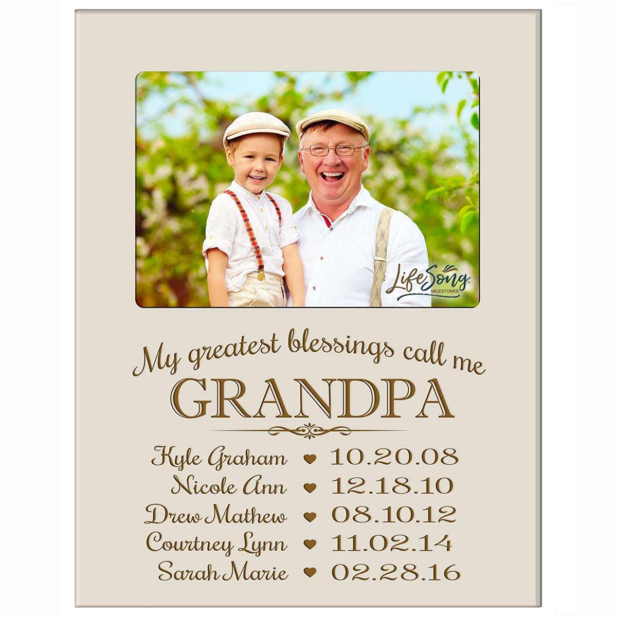 Personalized Gift For Grandpa Picture Frame - Grandpa - LifeSong Milestones