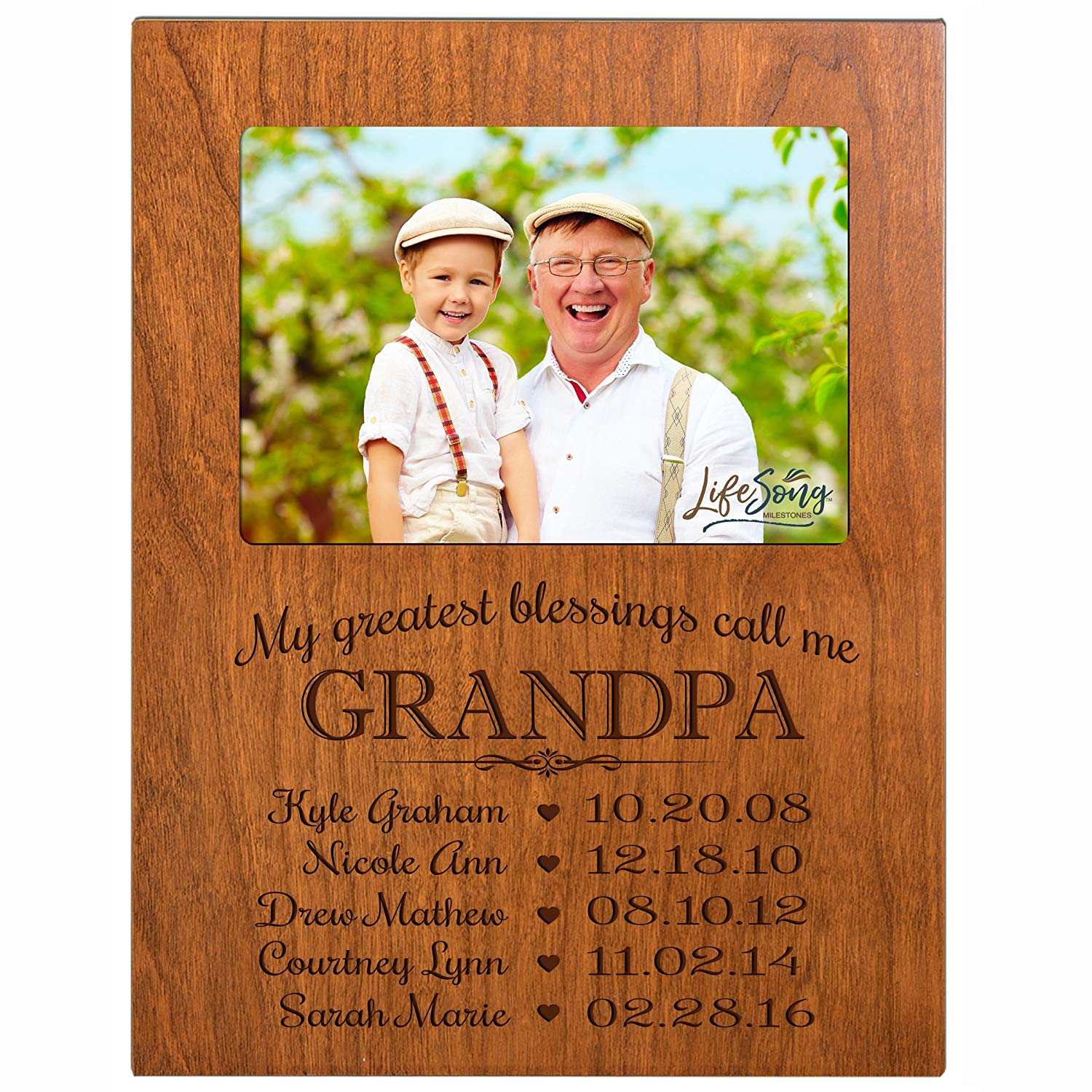 Personalized Gift For Grandpa Picture Frame - Grandpa - LifeSong Milestones