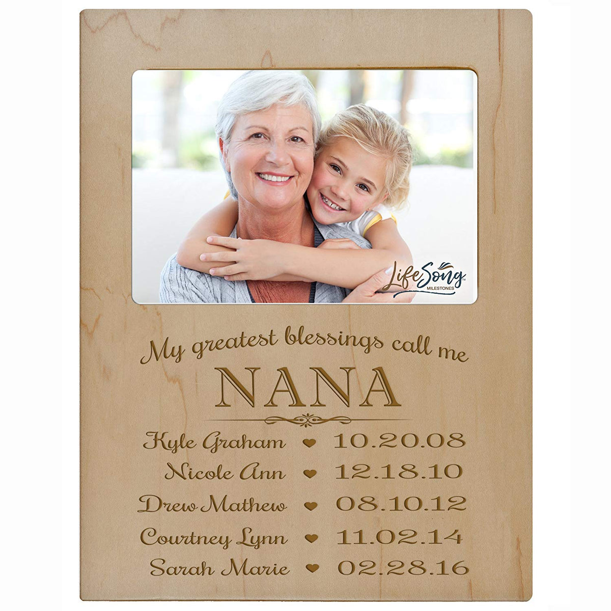 Personalized Gift For Nana Picture Frame - Nana - LifeSong Milestones