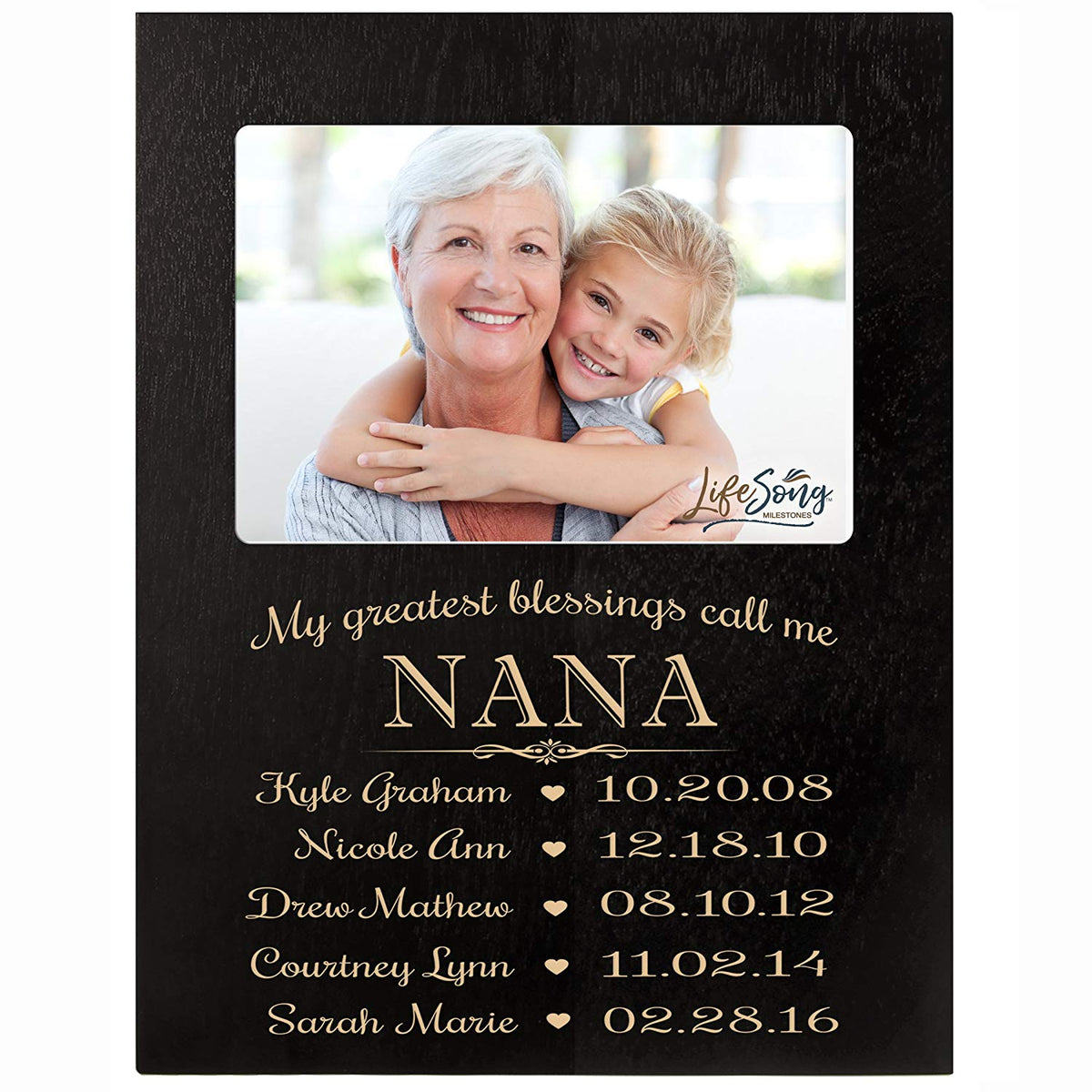 Personalized Gift For Nana Picture Frame - Nana - LifeSong Milestones