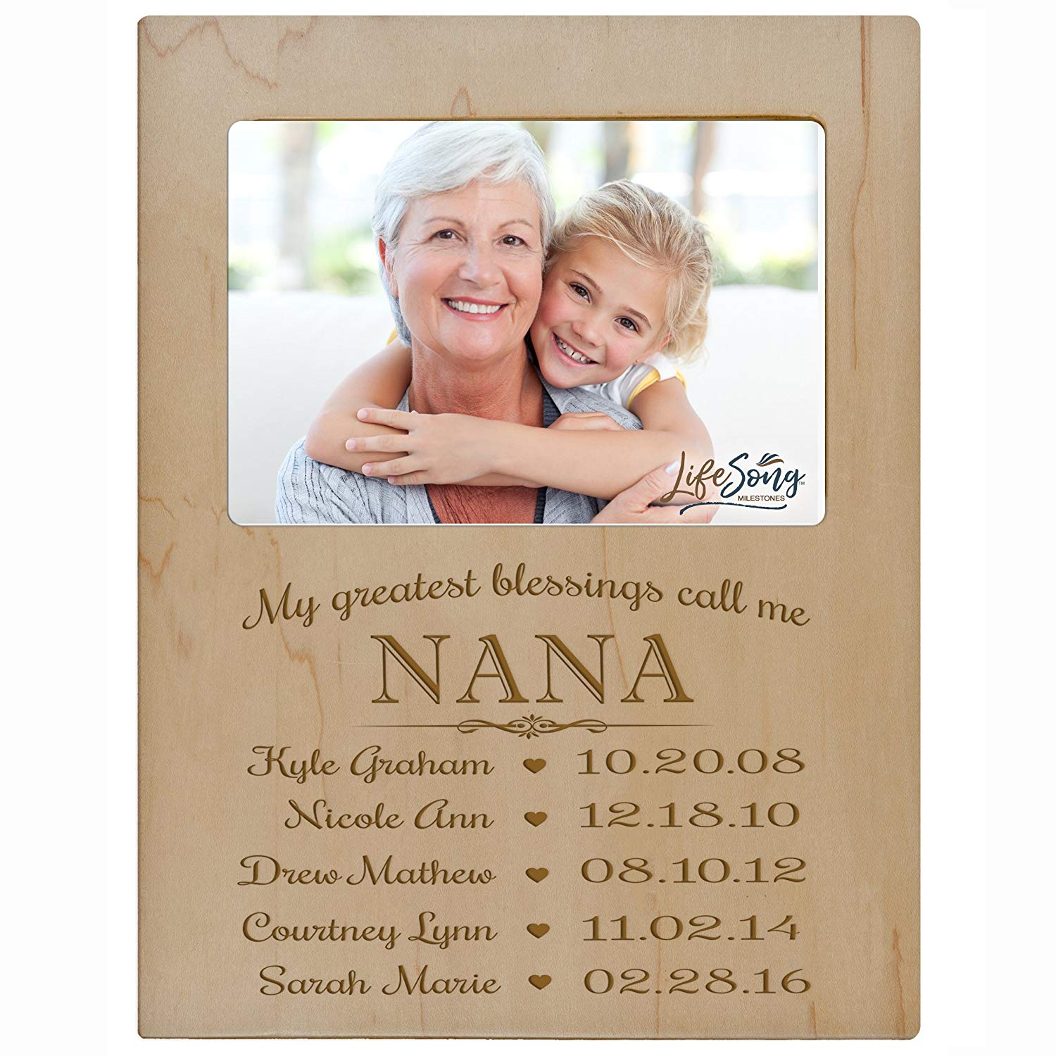 Personalized Gift For Nana Picture Frame - Nana - LifeSong Milestones