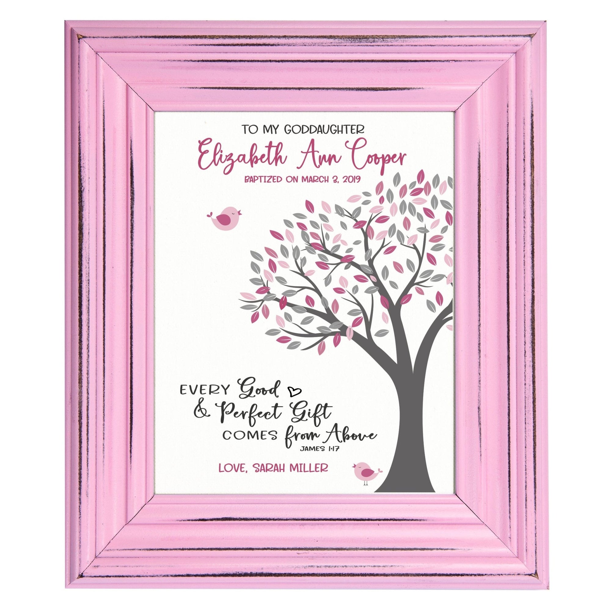 Personalized Godchild Framed Wall Signs - Every Good - LifeSong Milestones