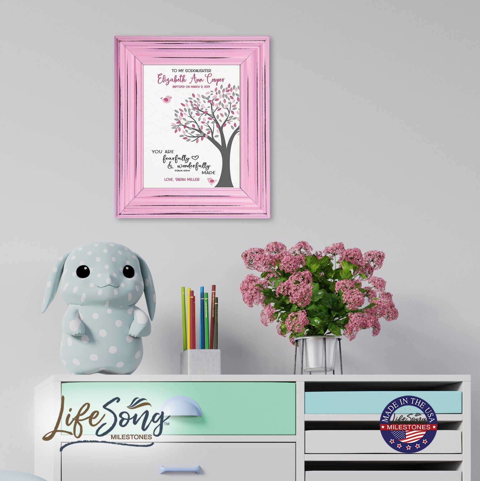 Personalized Baptism gifts for Godchild from Godparents