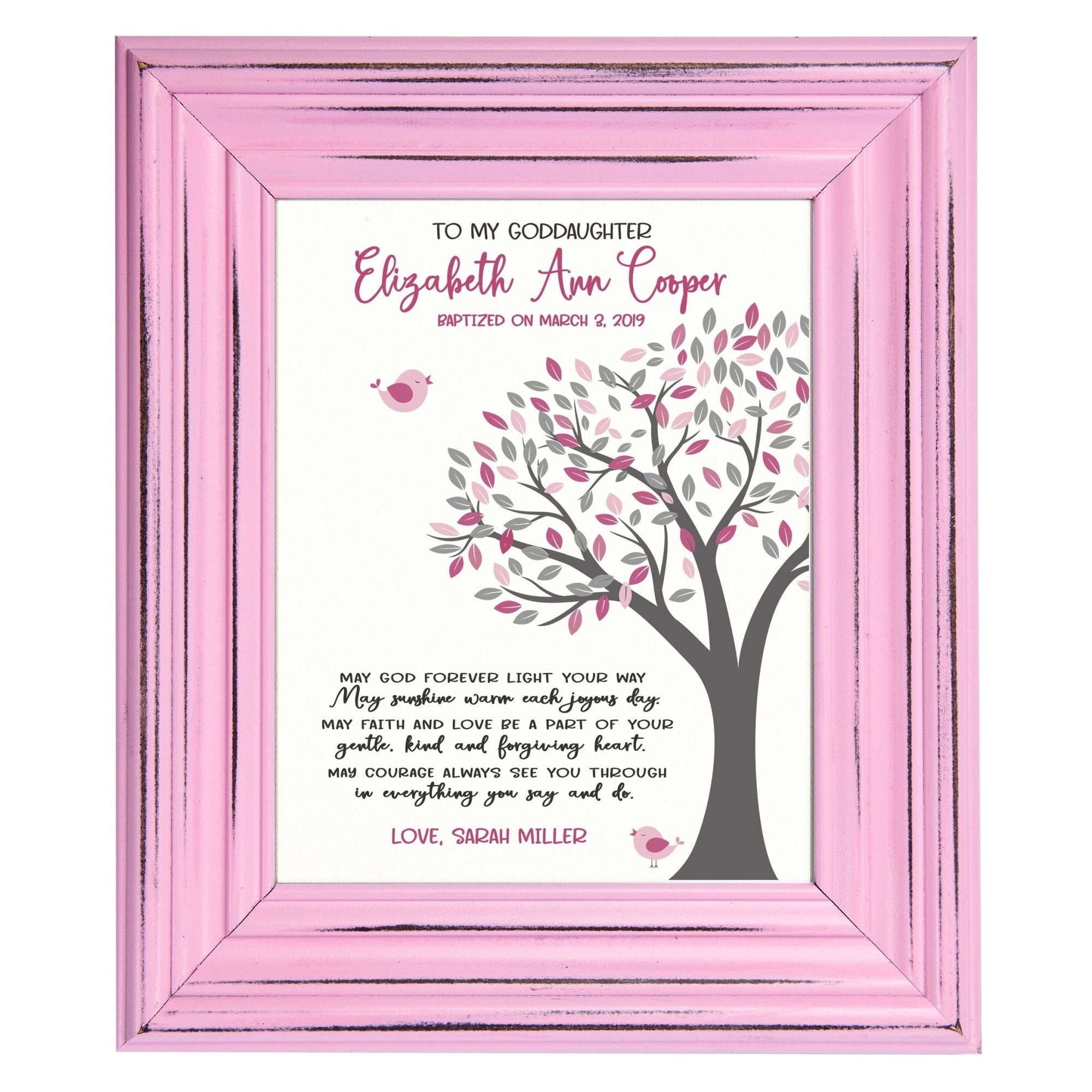 Personalized Godchild Framed Wall Signs - May God Forever - LifeSong Milestones