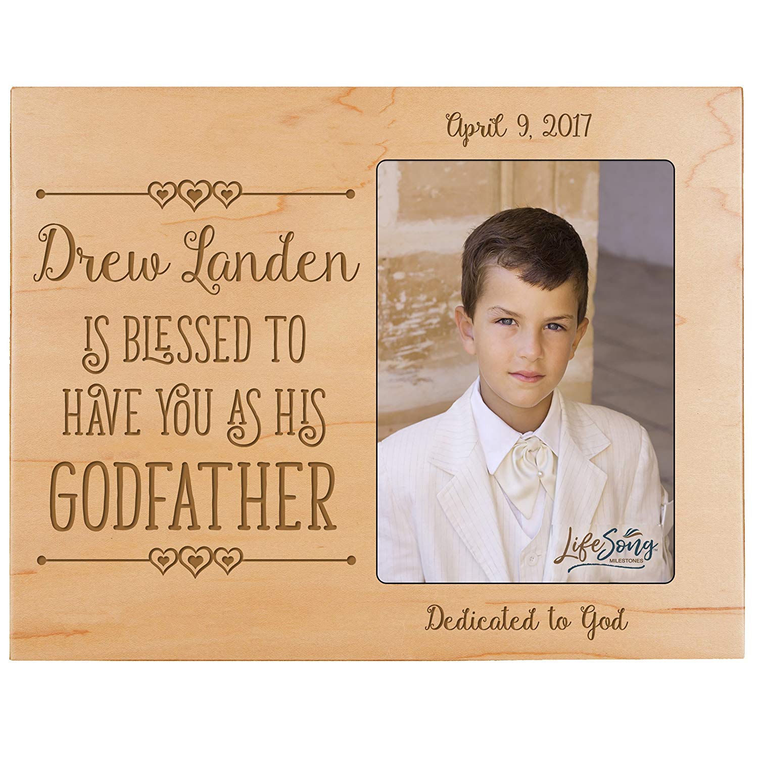 Personalized Godfather Gift Photo Frame - Blessed To Have You - LifeSong Milestones