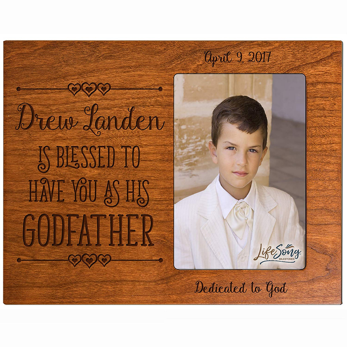 Personalized Godfather Gift Photo Frame - Blessed To Have You - LifeSong Milestones
