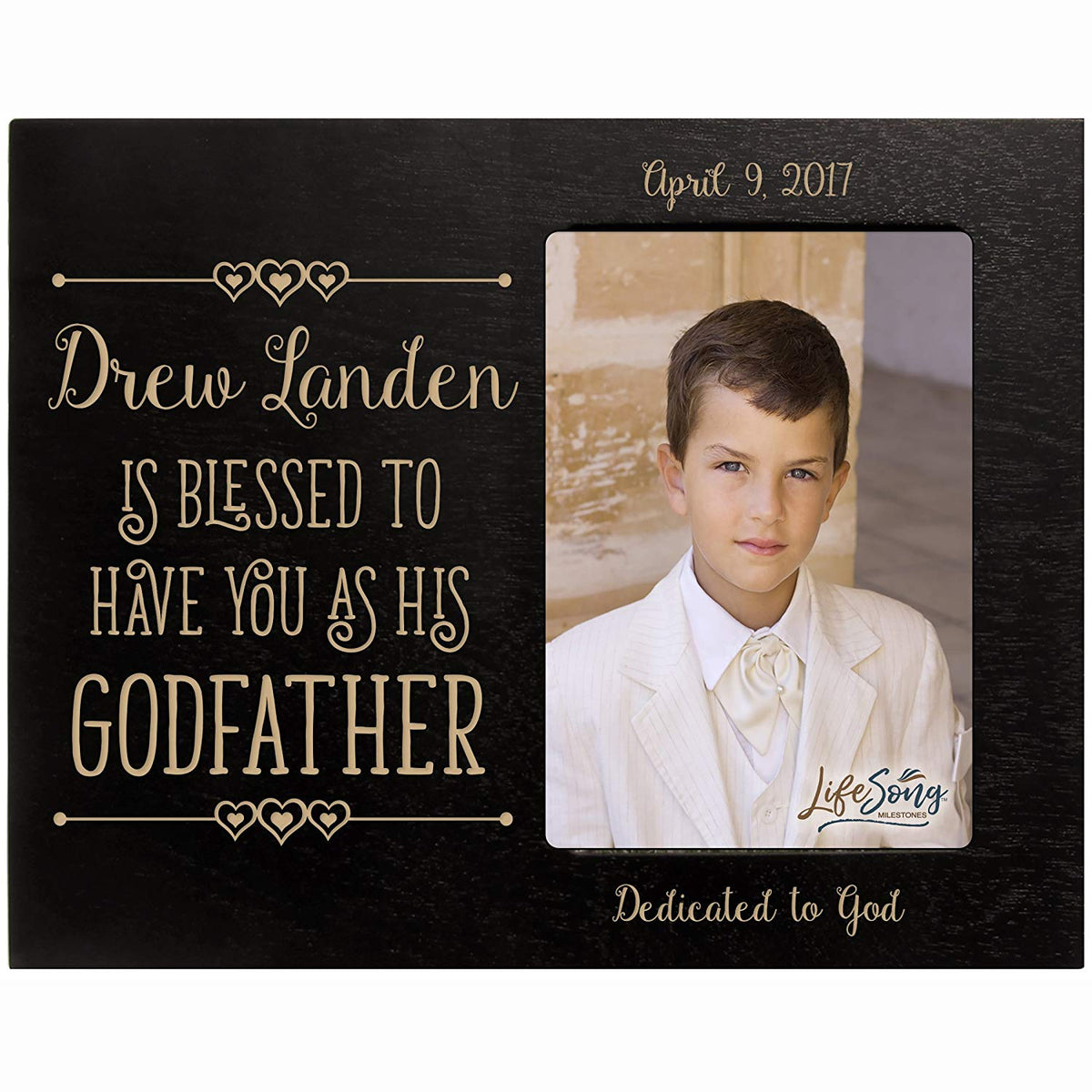 Personalized Godfather Gift Photo Frame - Blessed To Have You - LifeSong Milestones