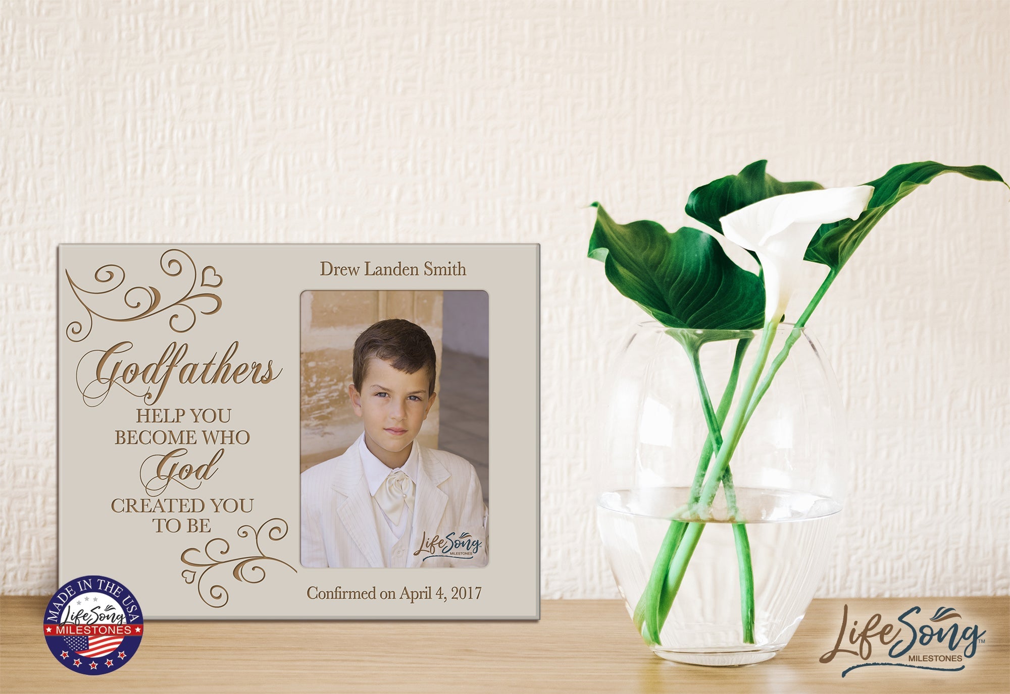 Personalized Godfather Gift Photo Frame - Help You Become - LifeSong Milestones