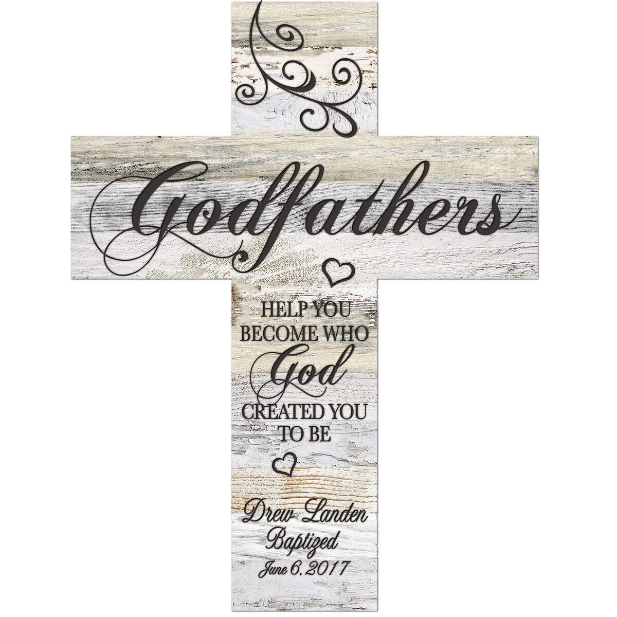 Personalized Godfather Pallet Wall Cross Gift - My Godfather - LifeSong Milestones