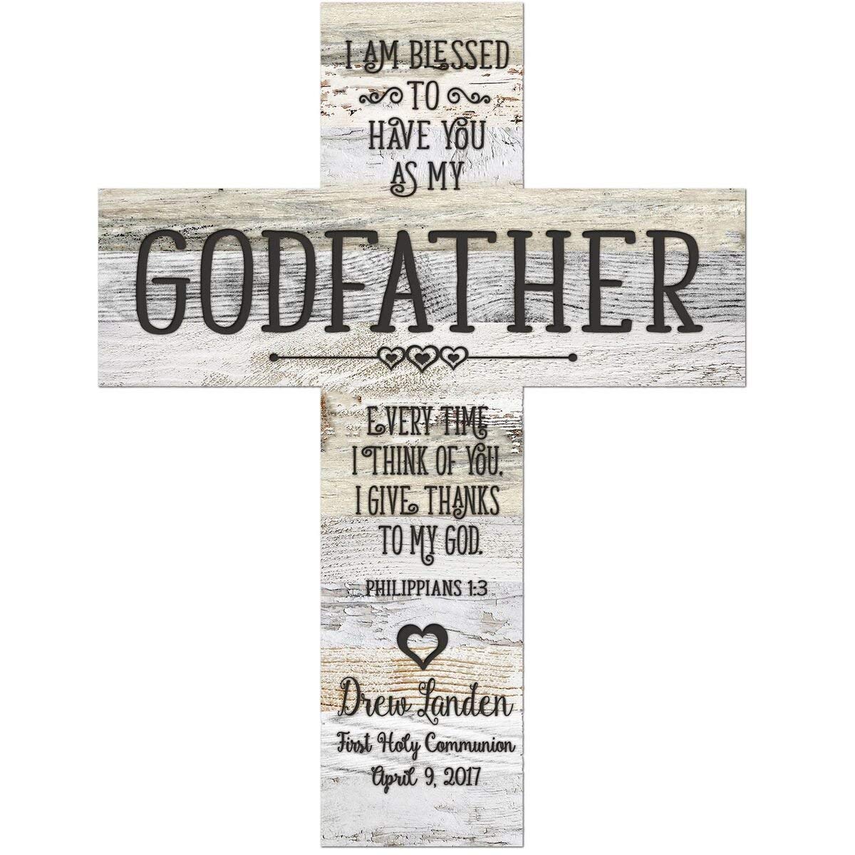 Personalized Godfather Pallet Wall Cross Gift - My Godfather - LifeSong Milestones