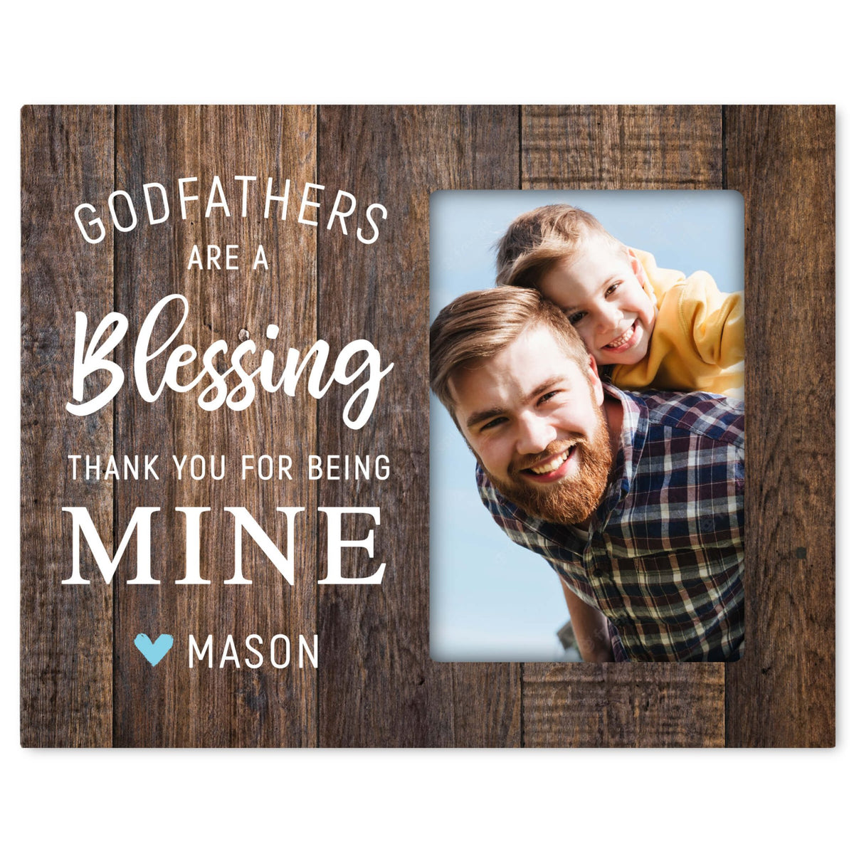 Personalized Godfather Wooden Picture Frame - LifeSong Milestones