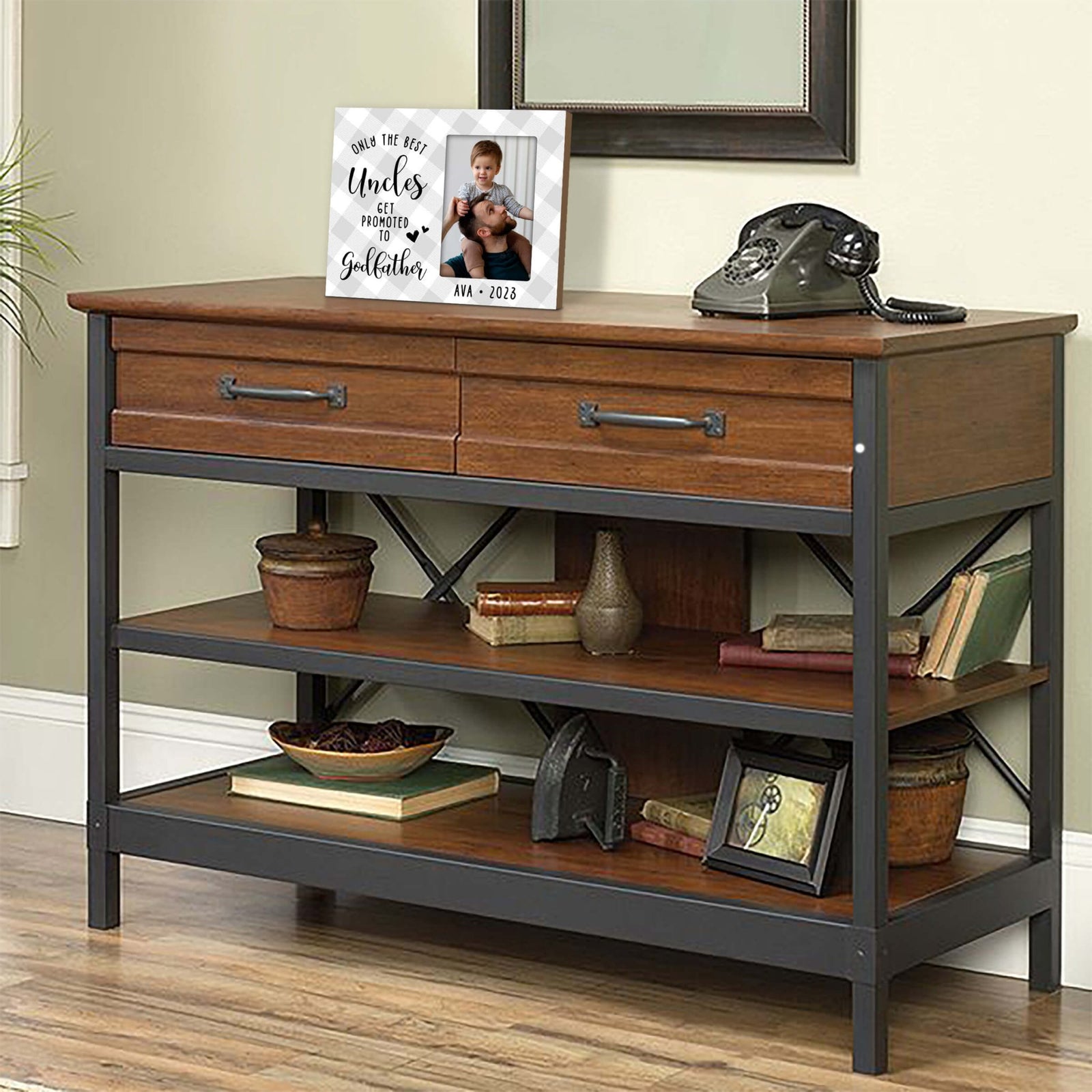 Personalized Godfather Wooden Picture Frame - LifeSong Milestones